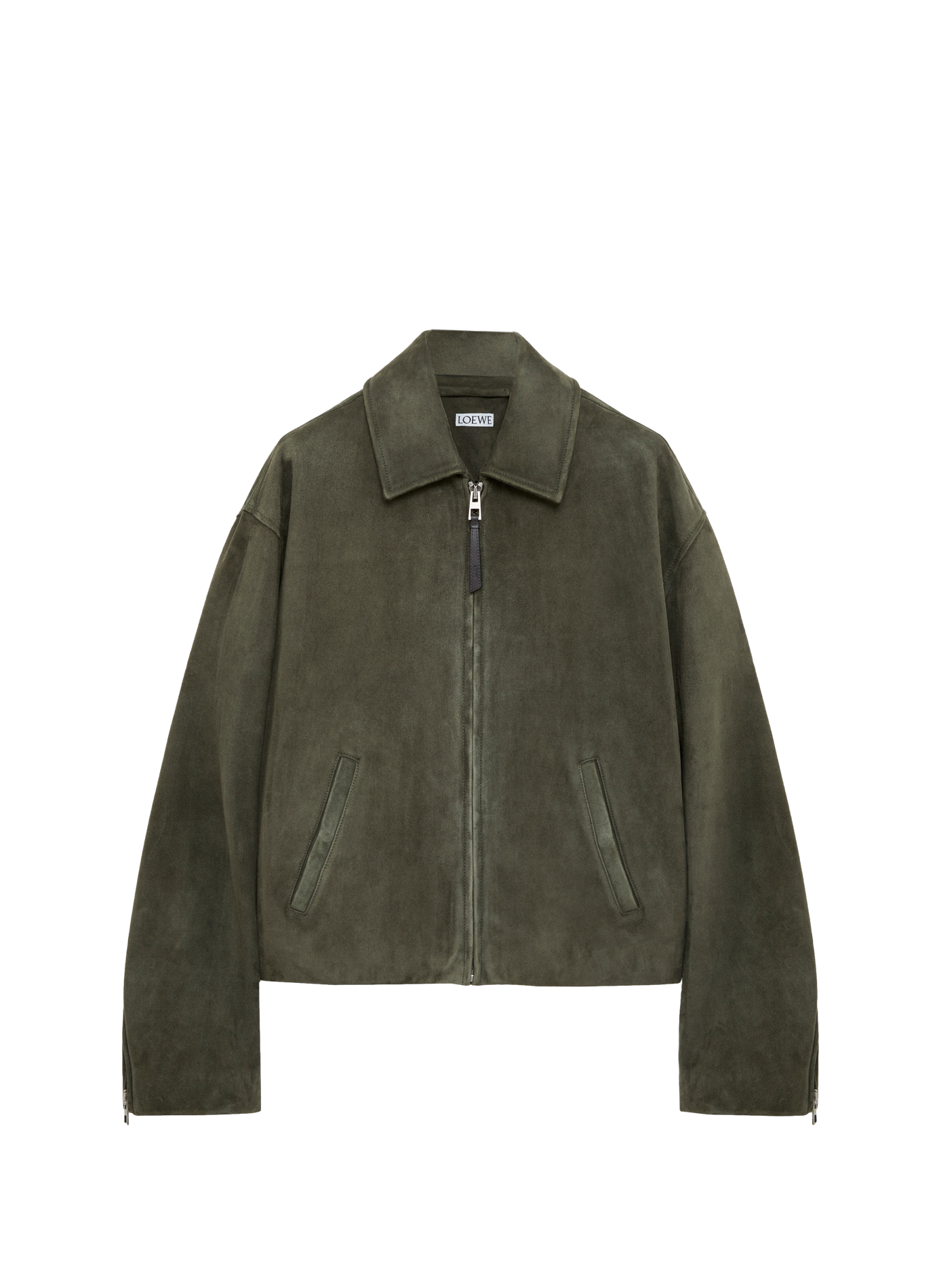 Zip-up jacket in suede lamb LOEWE Green