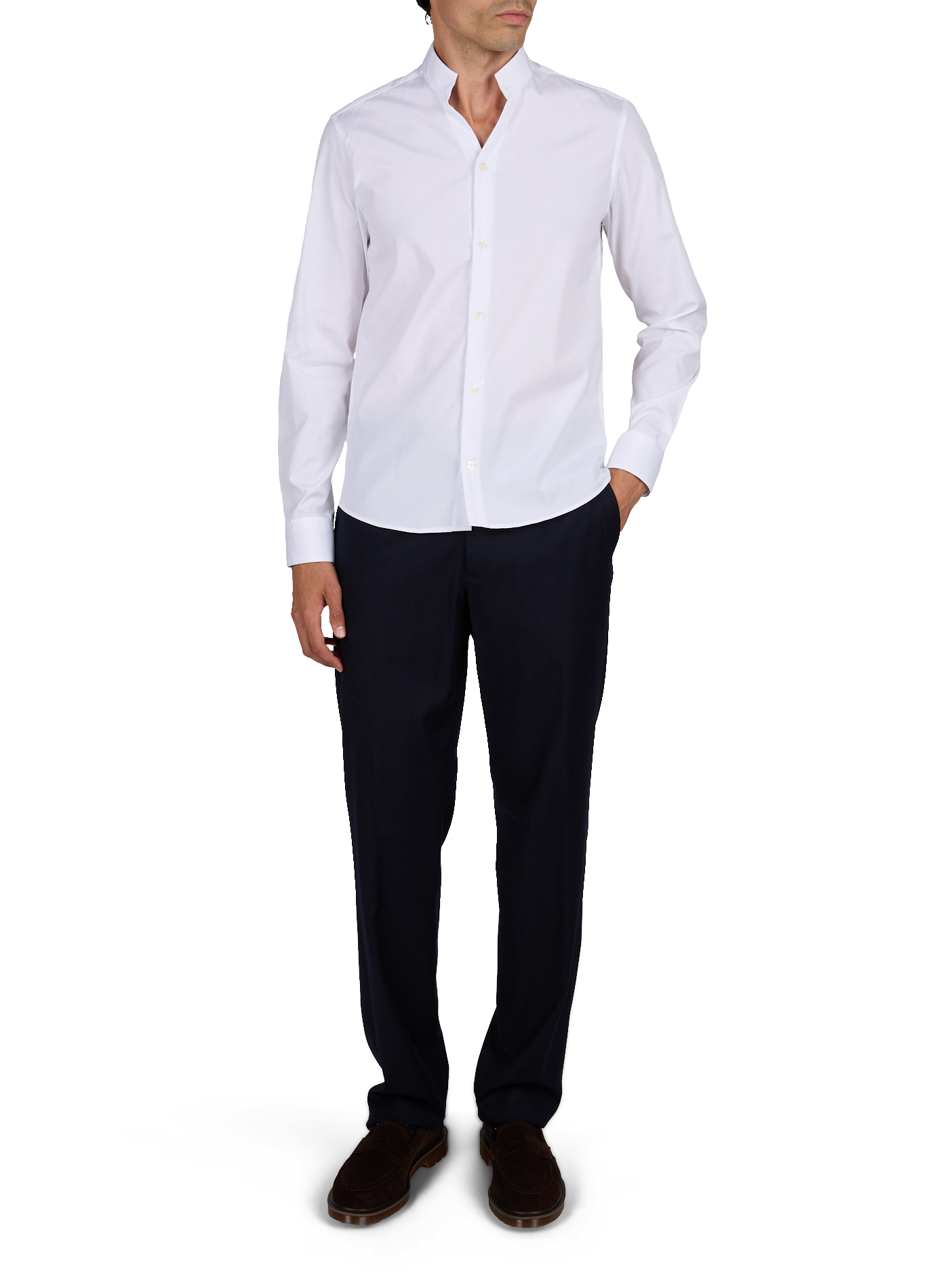 Fitted cotton Shirt AU PRINTEMPS PARIS White