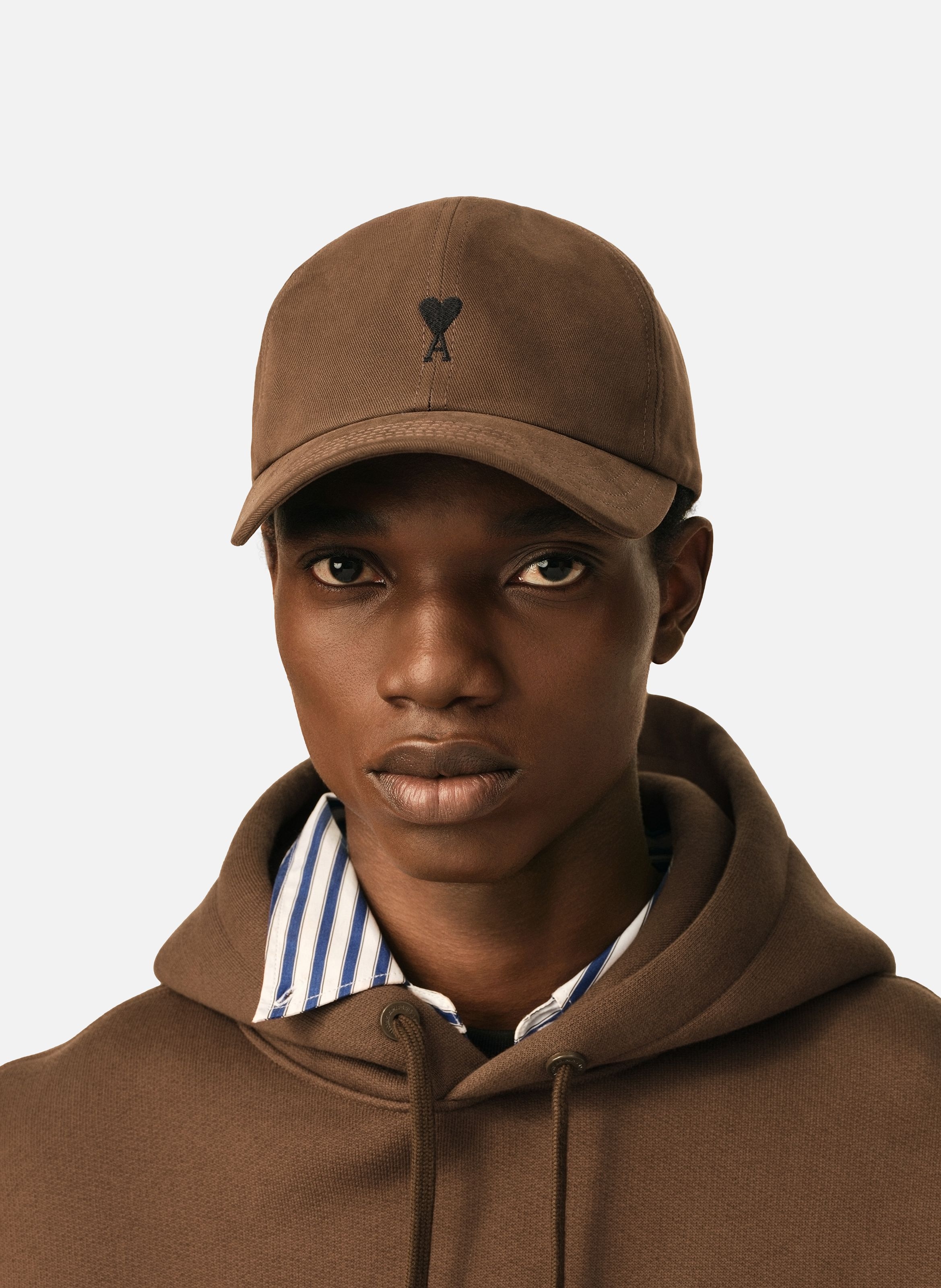 Casquette unisexe en coton ami de coeur AMI PARIS Marron