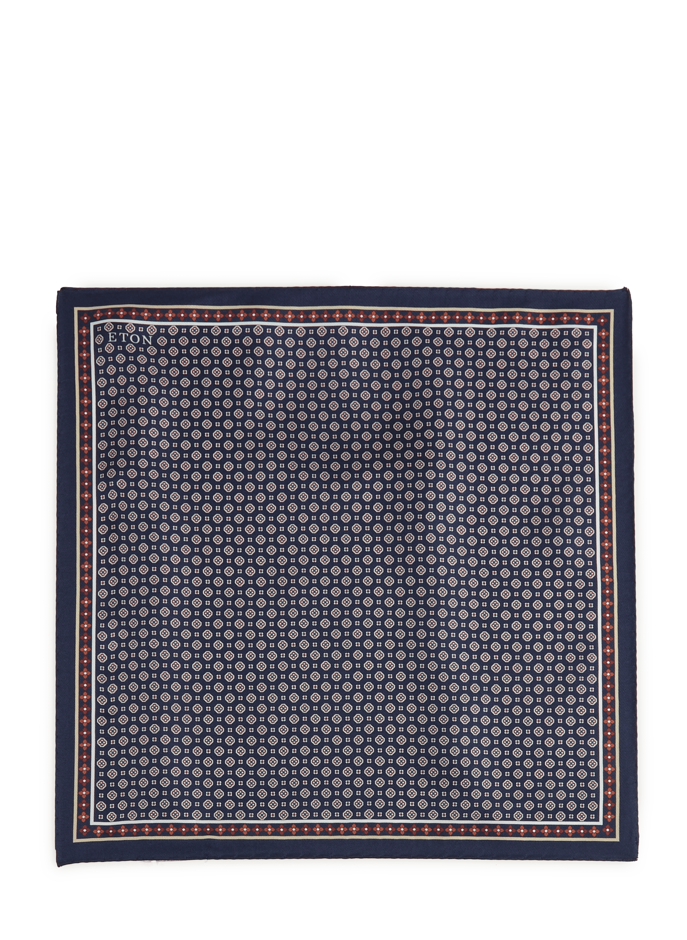 Printed silk clutch ETON Blue