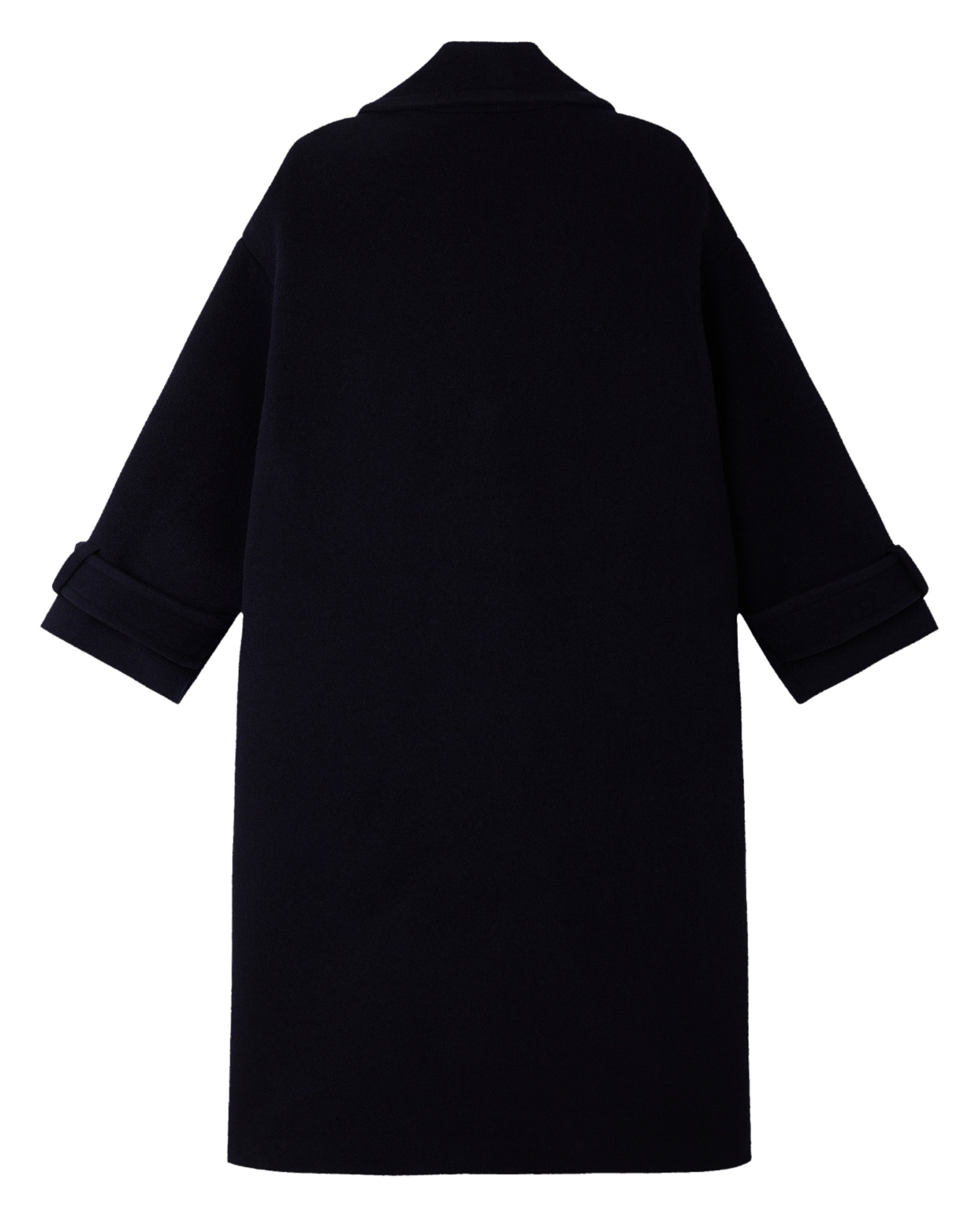 Manteau droit col tailleur en laine mélangée mia SESSUN Bleu