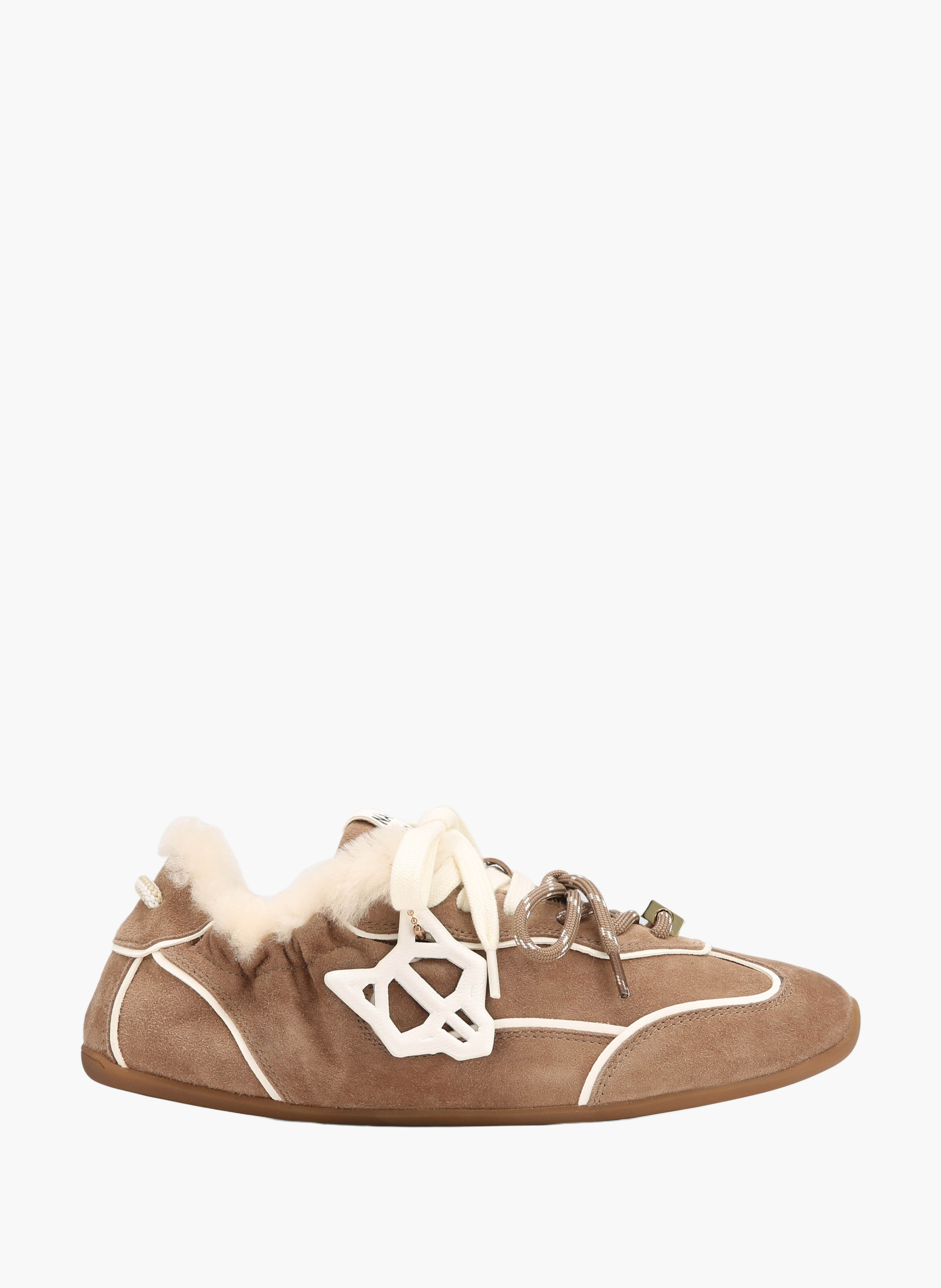 Soul-sneakers van schapenvacht NAKED WOLFE Bruin