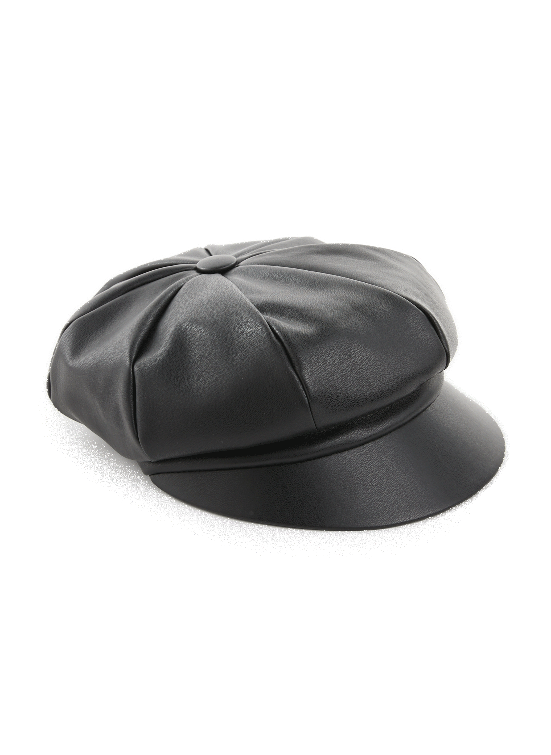 Casquette aspect cuir