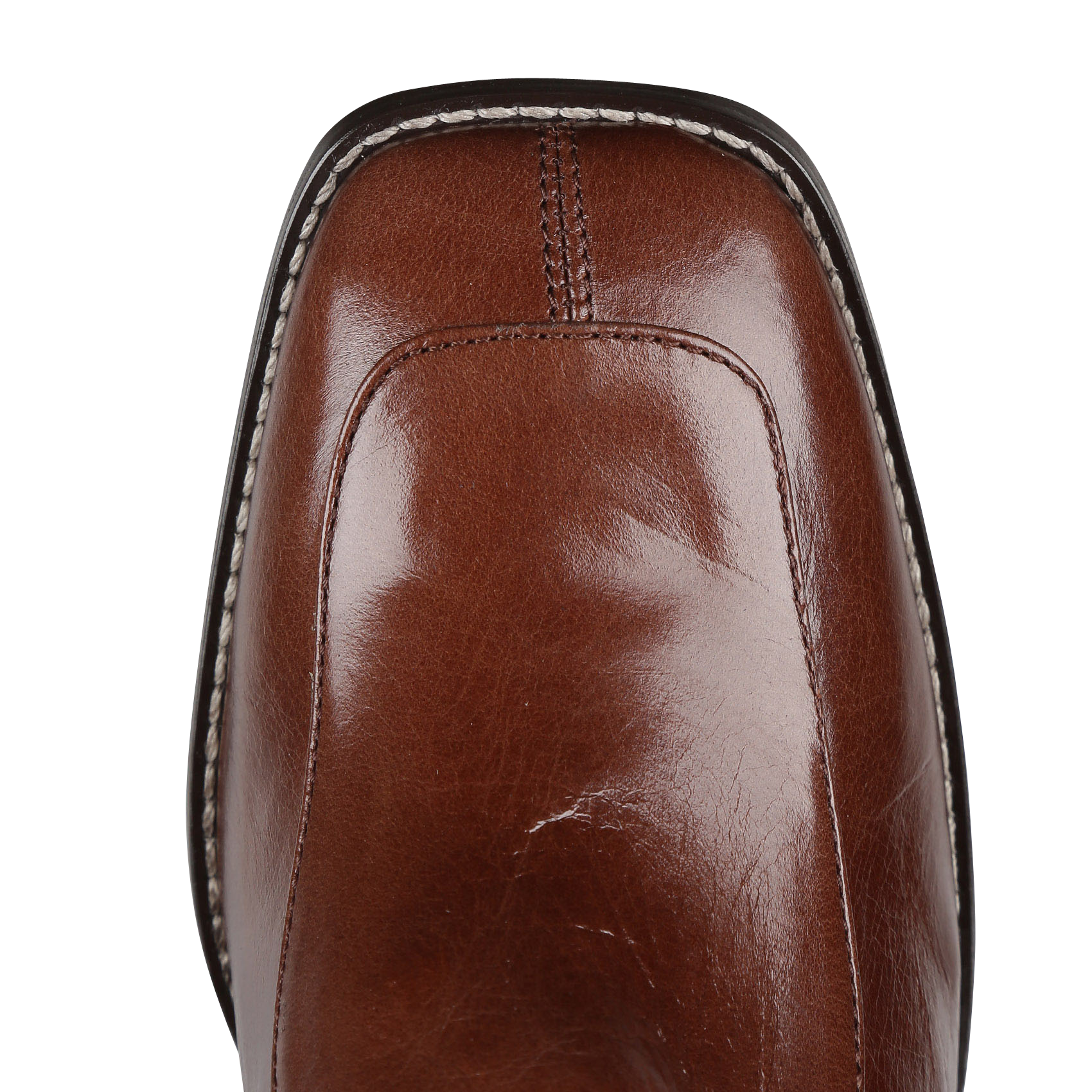 Bottes à talon en cuir vieilli vaubane JONAK Marron