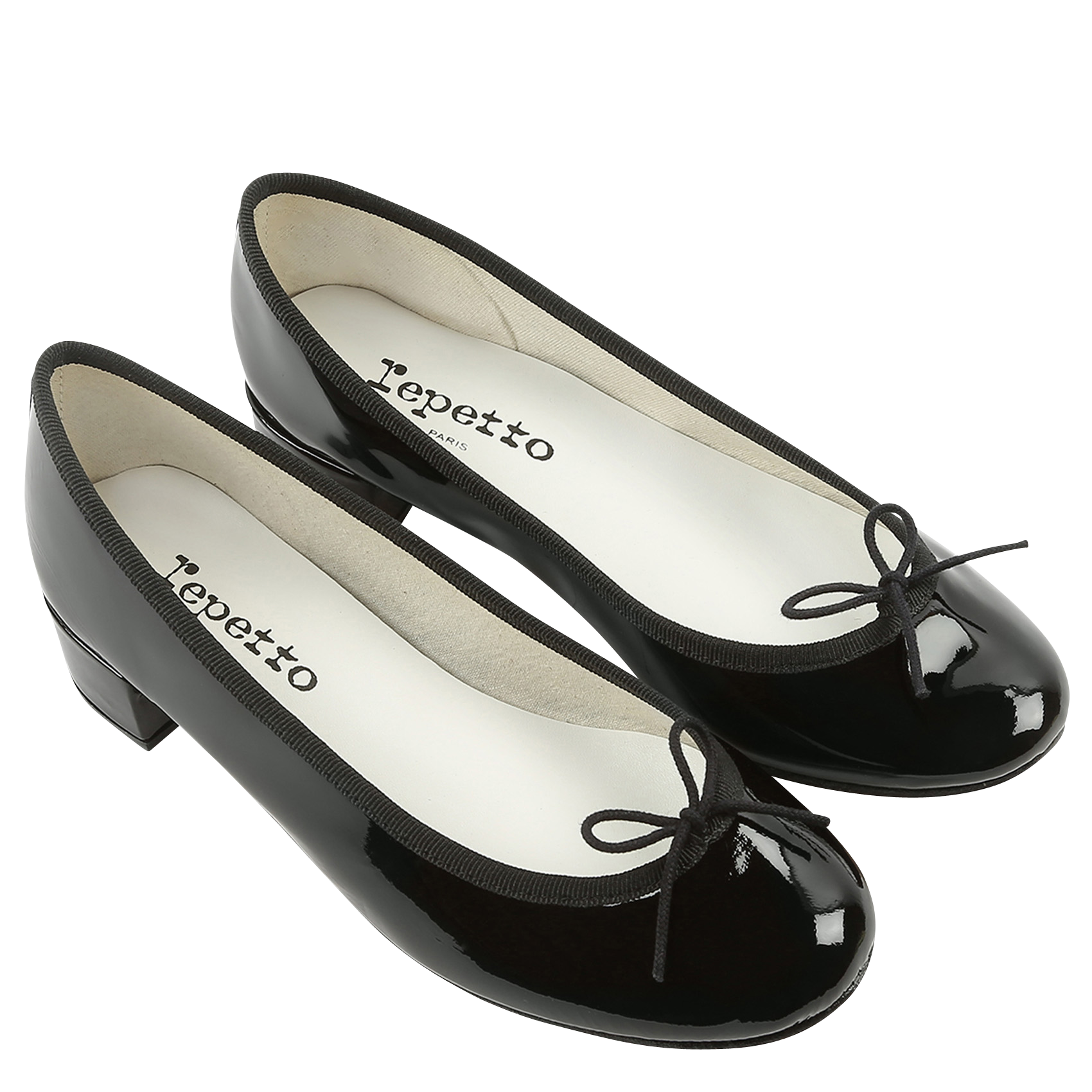 Ballerines en cuir vernis camille REPETTO Noir