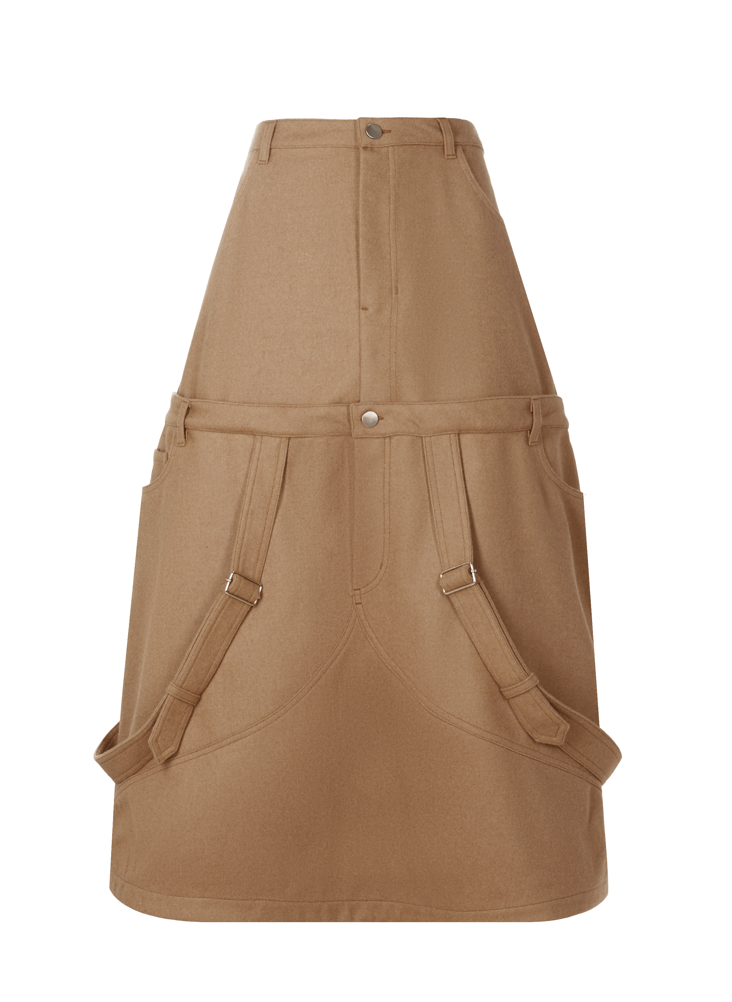 WEINSANTO Wool midi skirt Beige