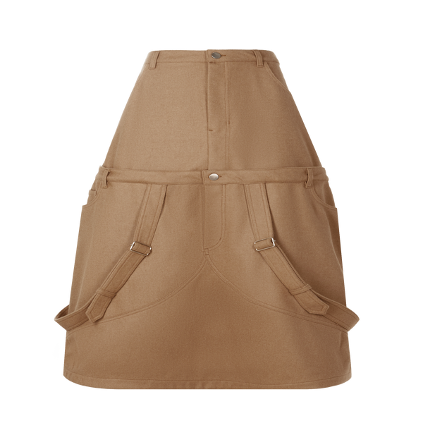 Weinsanto Wool Midi Skirt In Brown