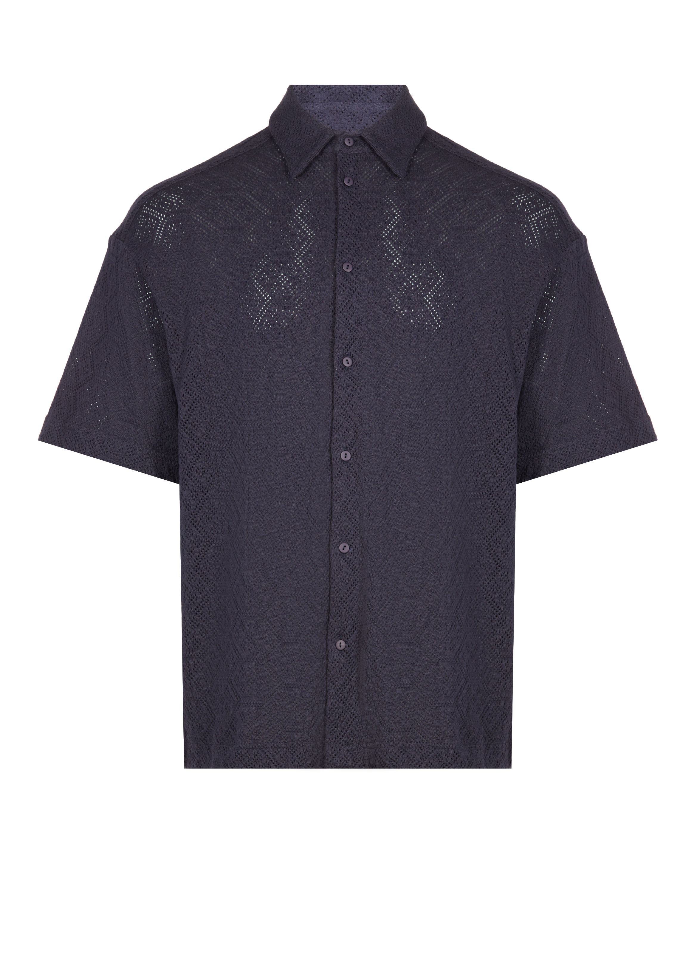 Chemise perforé en coton SAISON 1865 Bleu