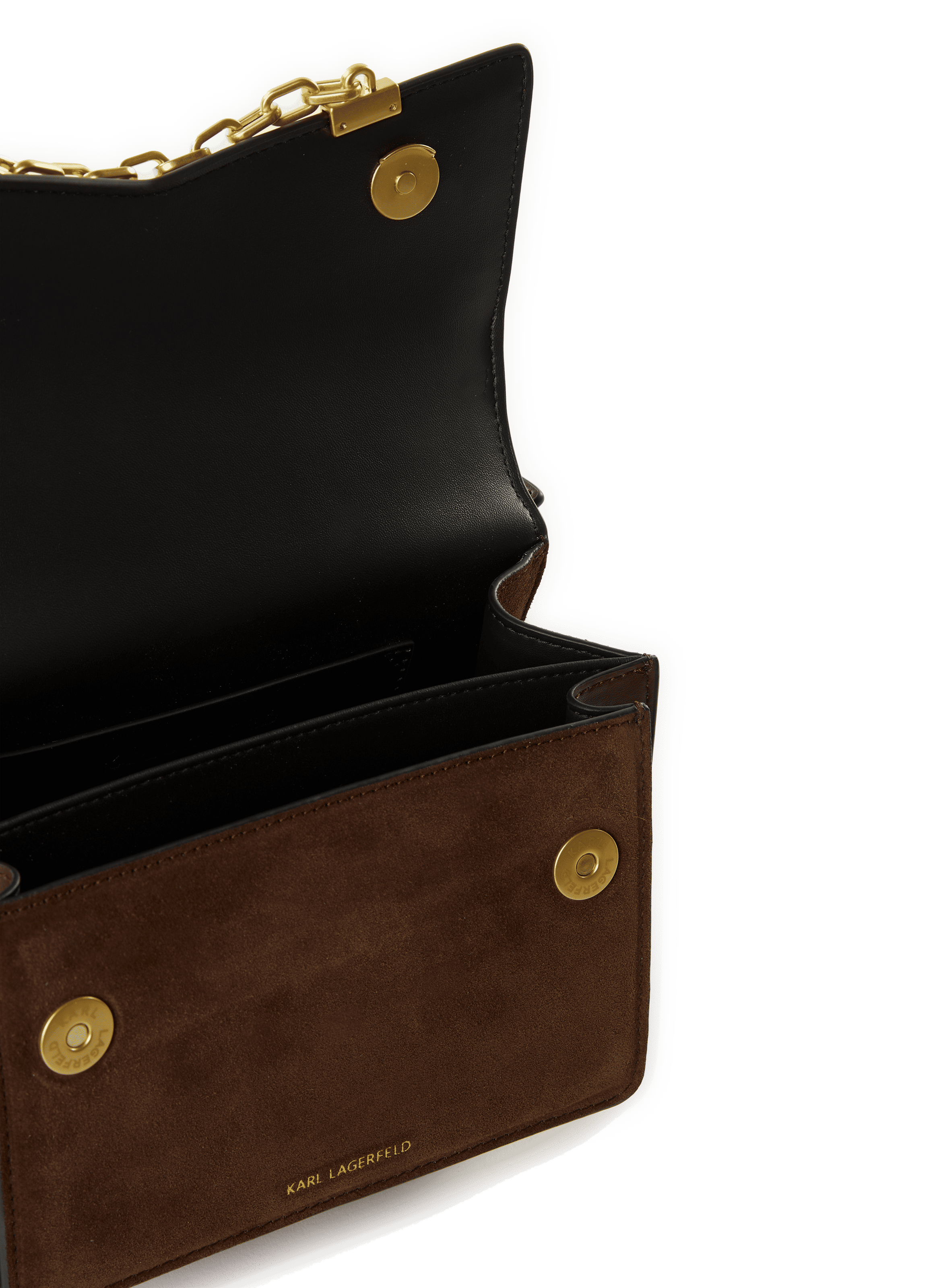 Sac à bandoulière en cuir  KARL LAGERFELD Marron