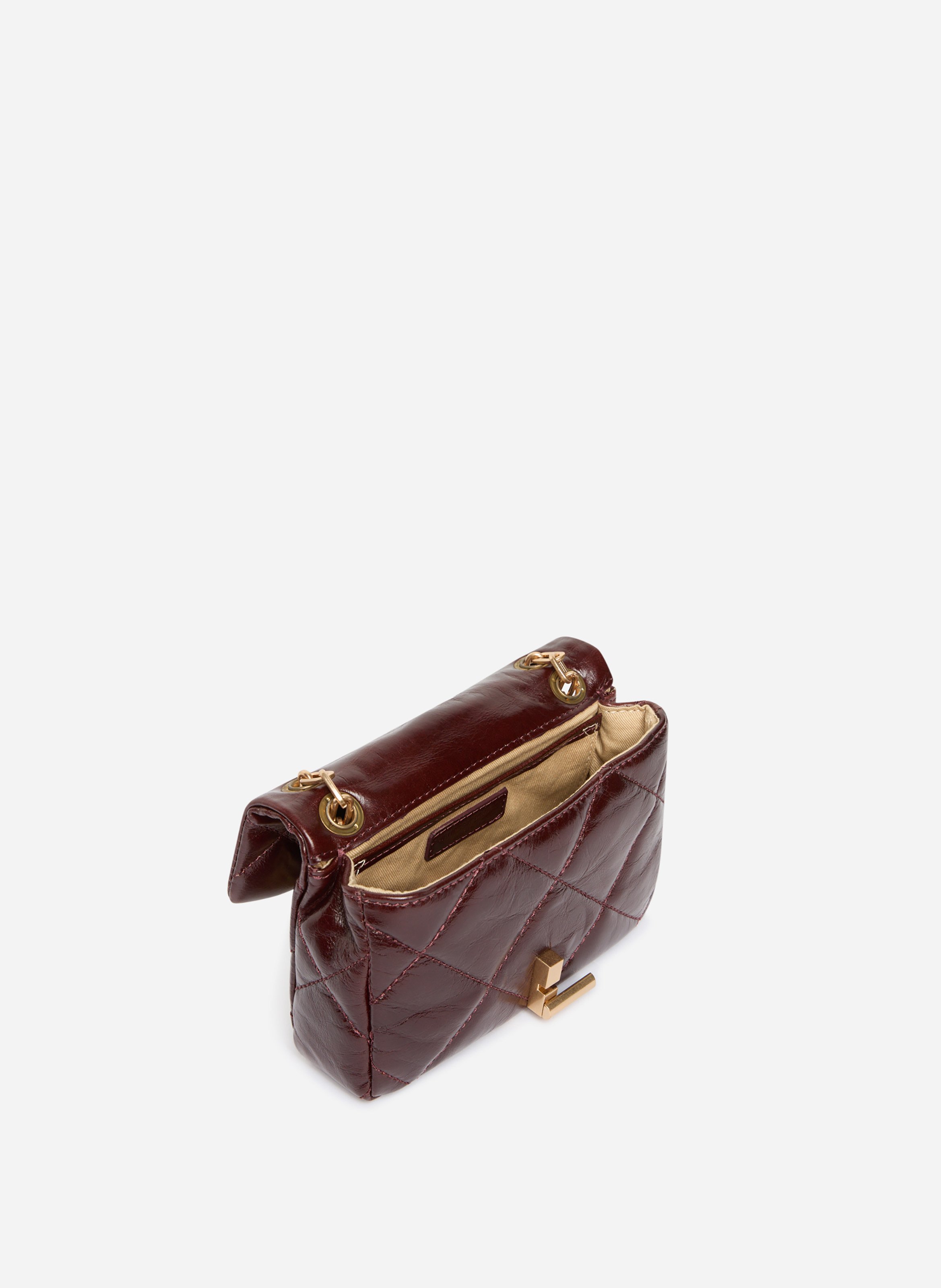 Petit sac moon en cuir VANESSA BRUNO Marron