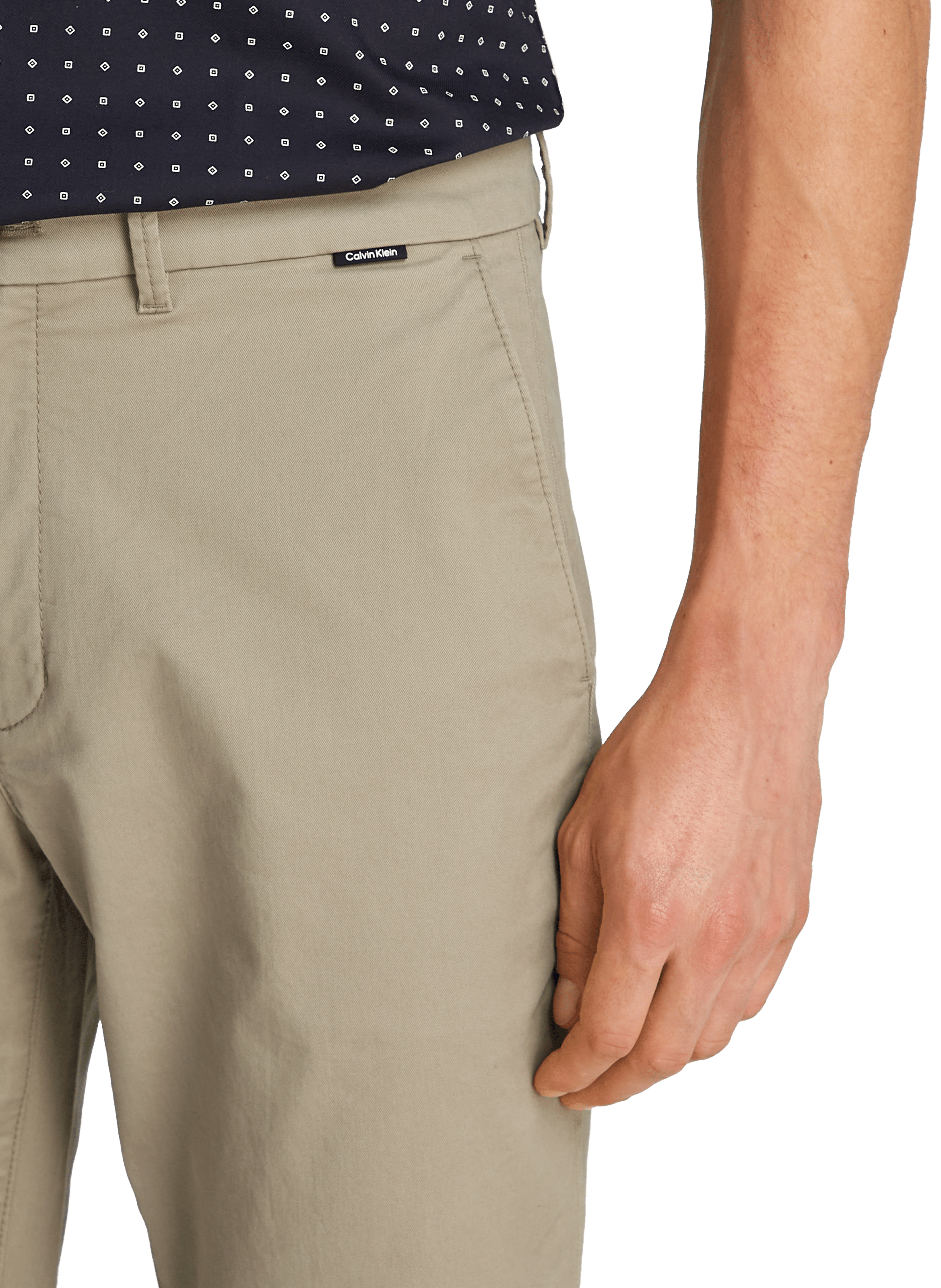 Pantalon en coton CALVIN KLEIN Beige