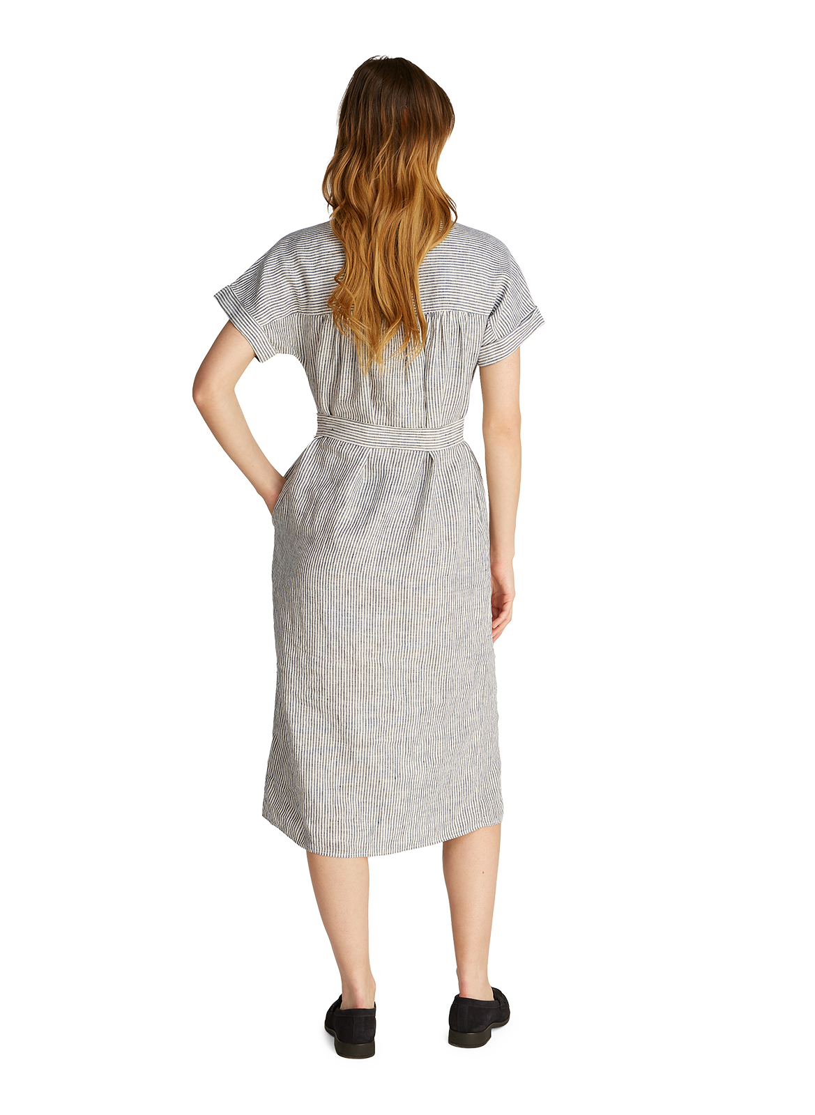 Robe chemise en lin TOMMY HILFIGER Multicolore