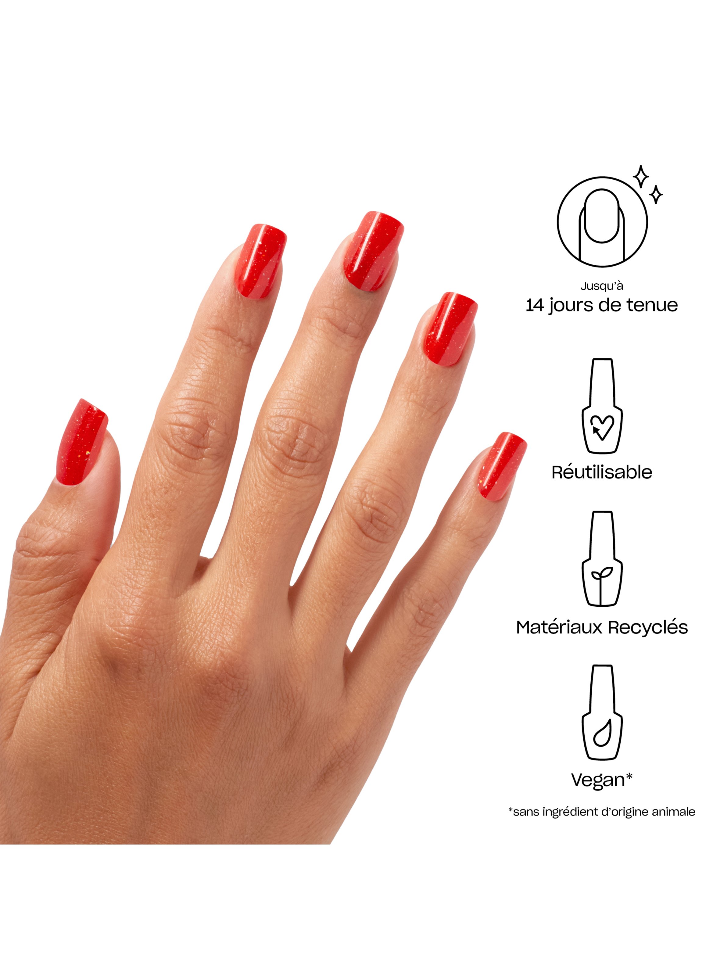 Slaying with Fire - Reusable Fake Nails OPI An059s