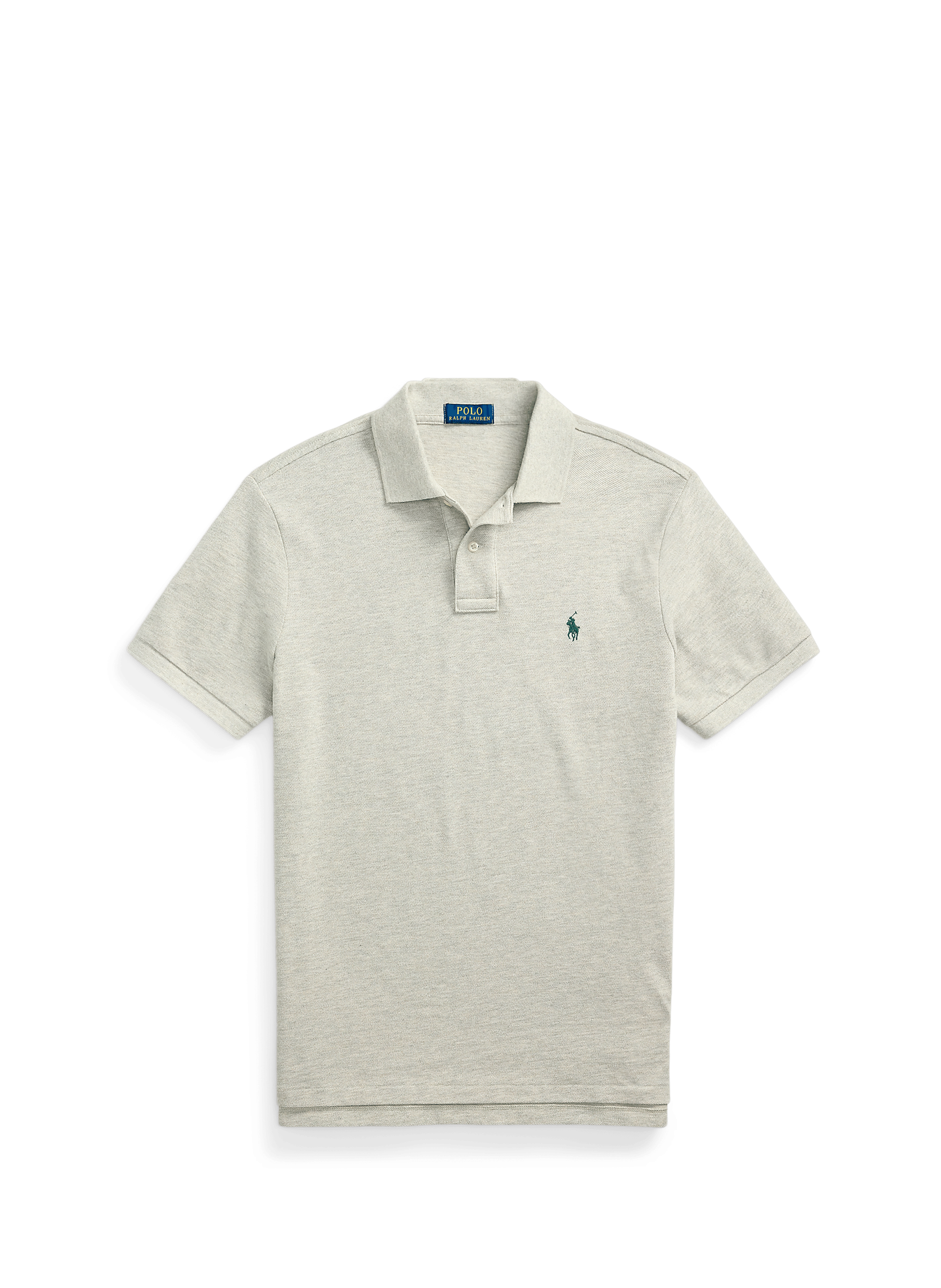 Organic cotton piqué polo shirt POLO RALPH LAUREN Grey