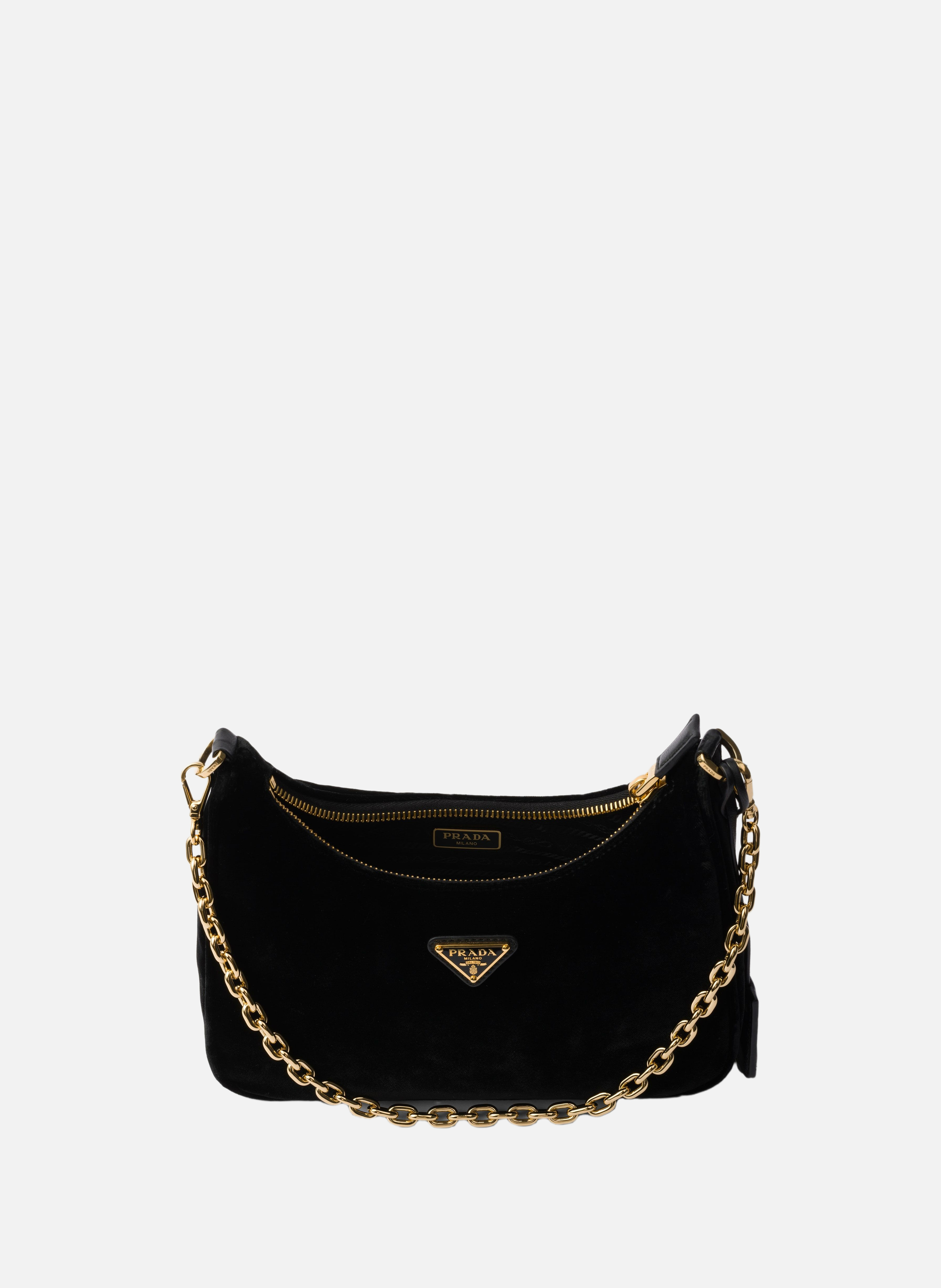 Mini sac prada re-edition en velours PRADA Noir