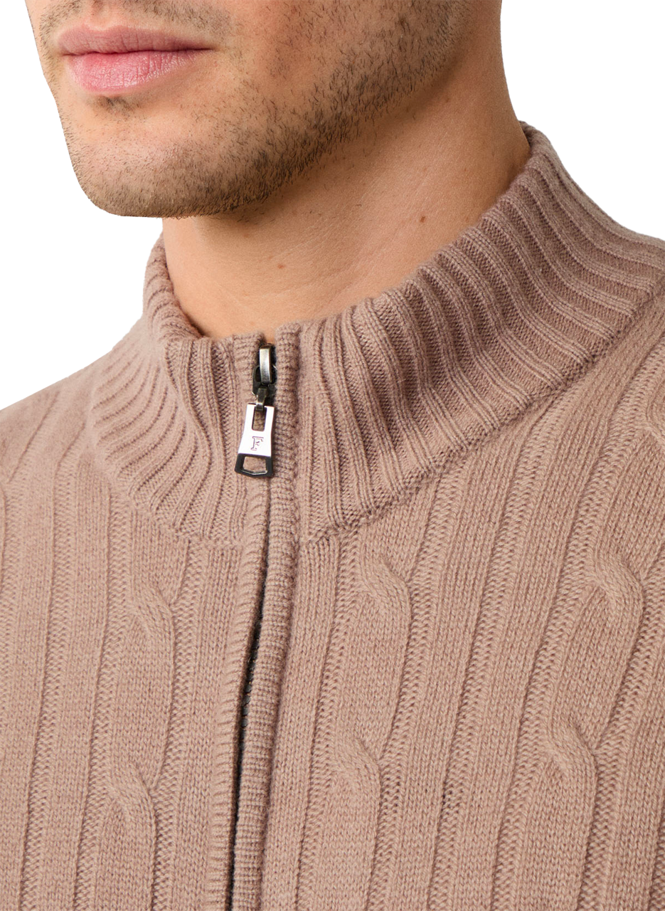 Wool and cashmere Cardigan FACONNABLE Khaki