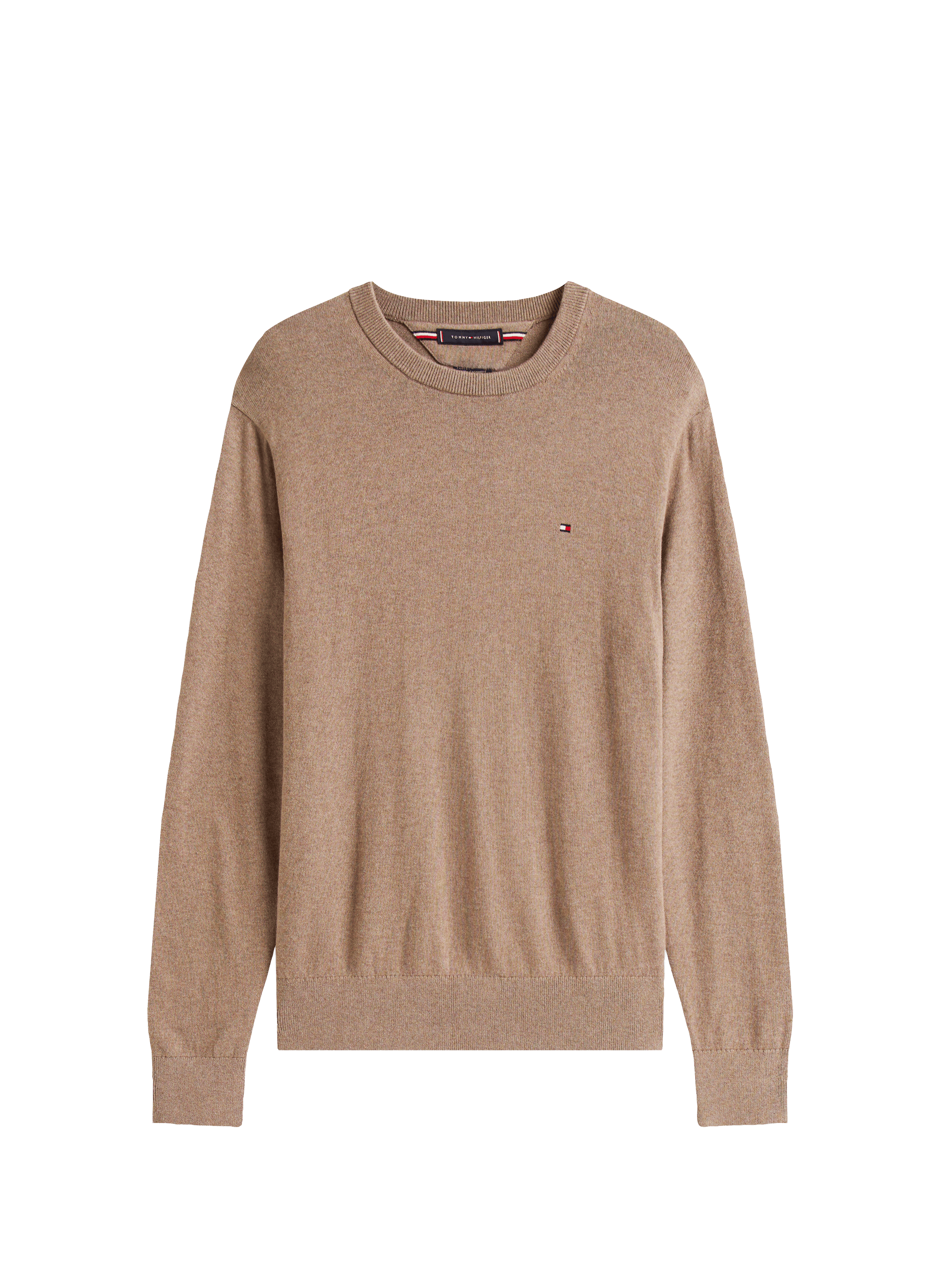 Cotton cable knit jumper TOMMY HILFIGER Brown
