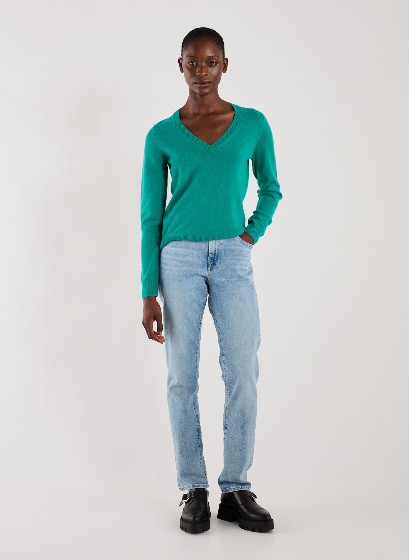 Pull en cachemire AU PRINTEMPS PARIS Vert