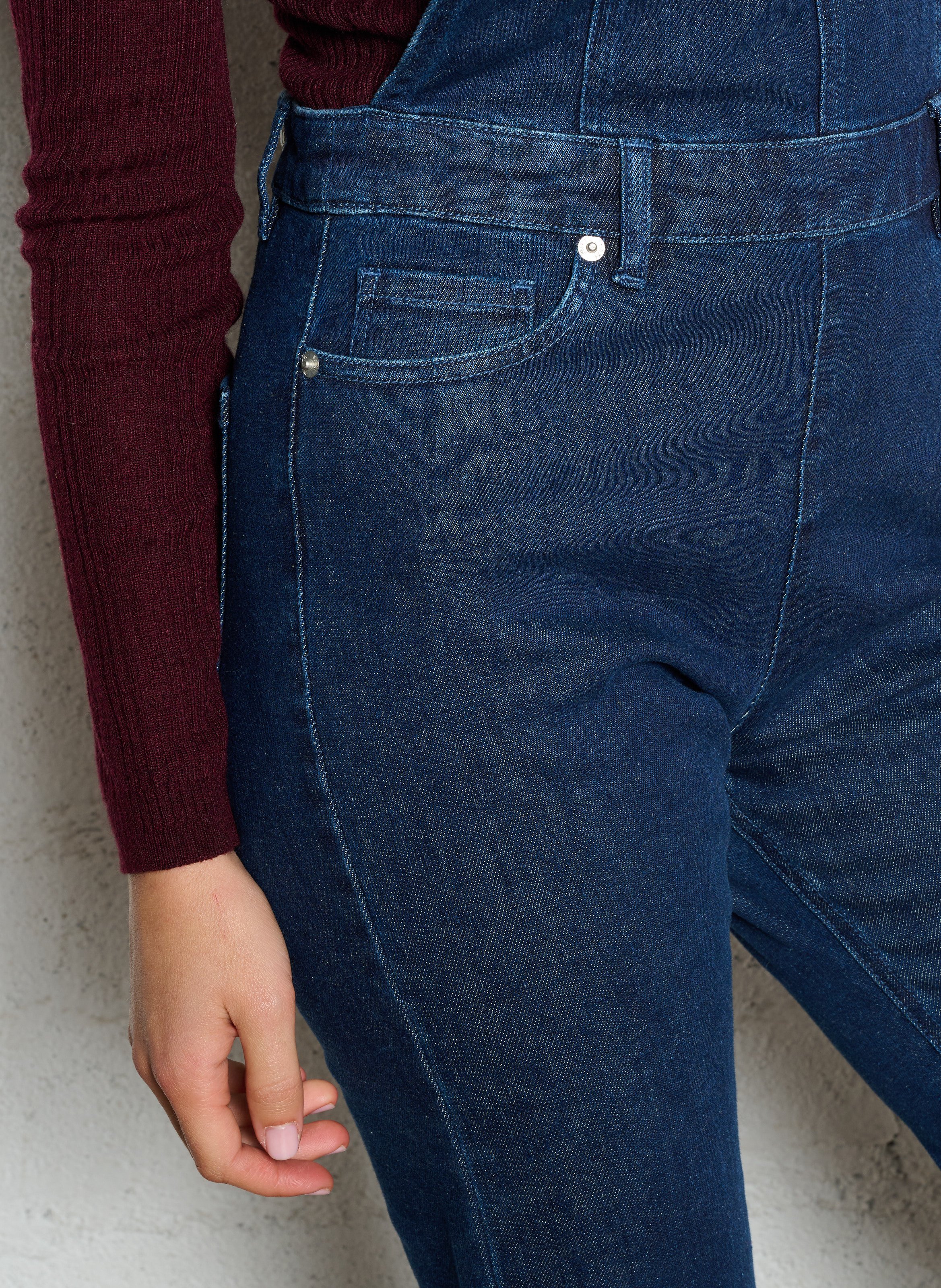 Salopette bootcut en coton mélangé IKKS Bleu