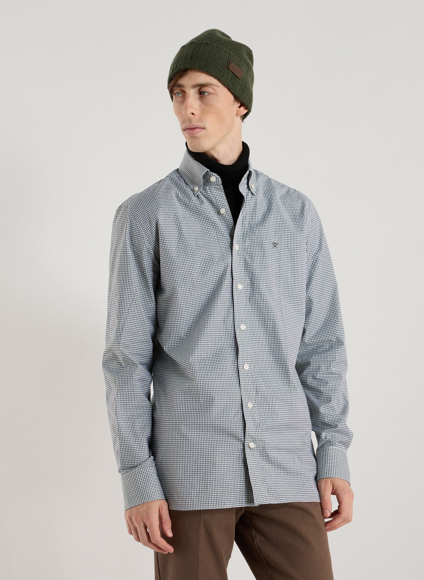 HACKETT Chemise à carreaux en coton Vert