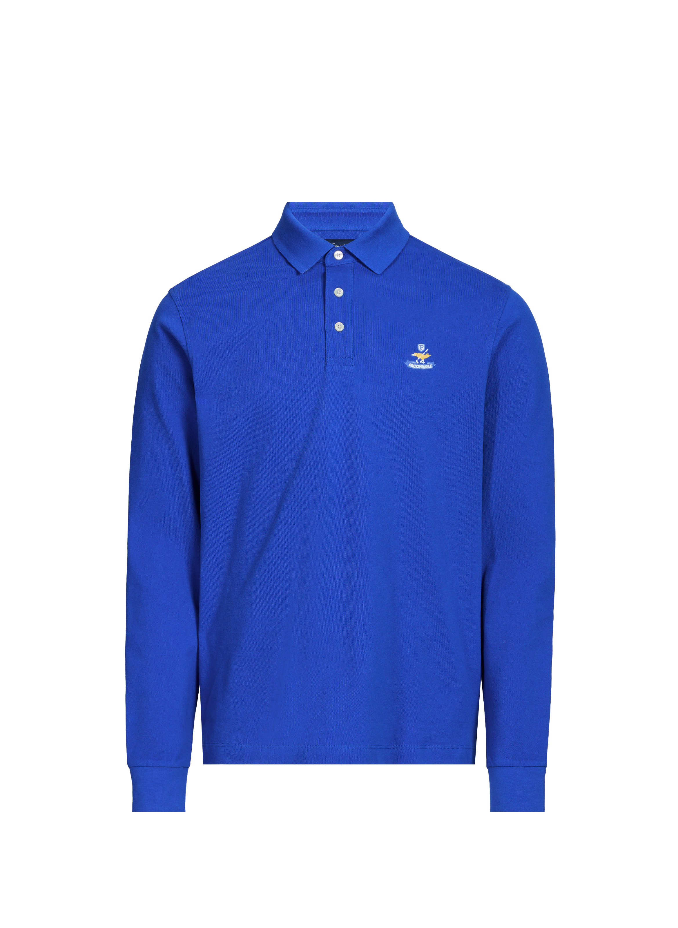 Polo à manches longues en coton FACONNABLE Bleu