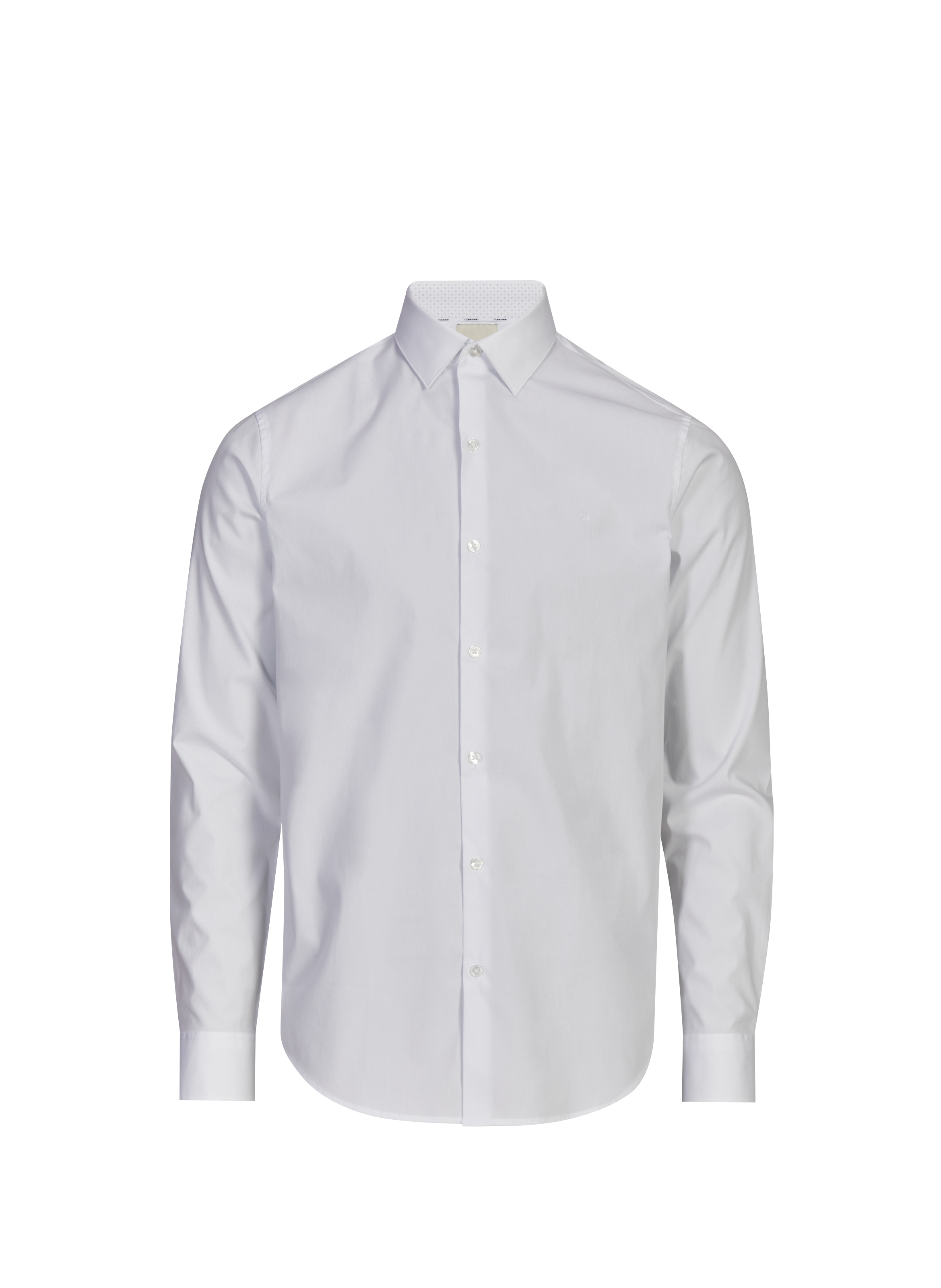 CALVIN KLEIN Slim cotton-blend shirt White