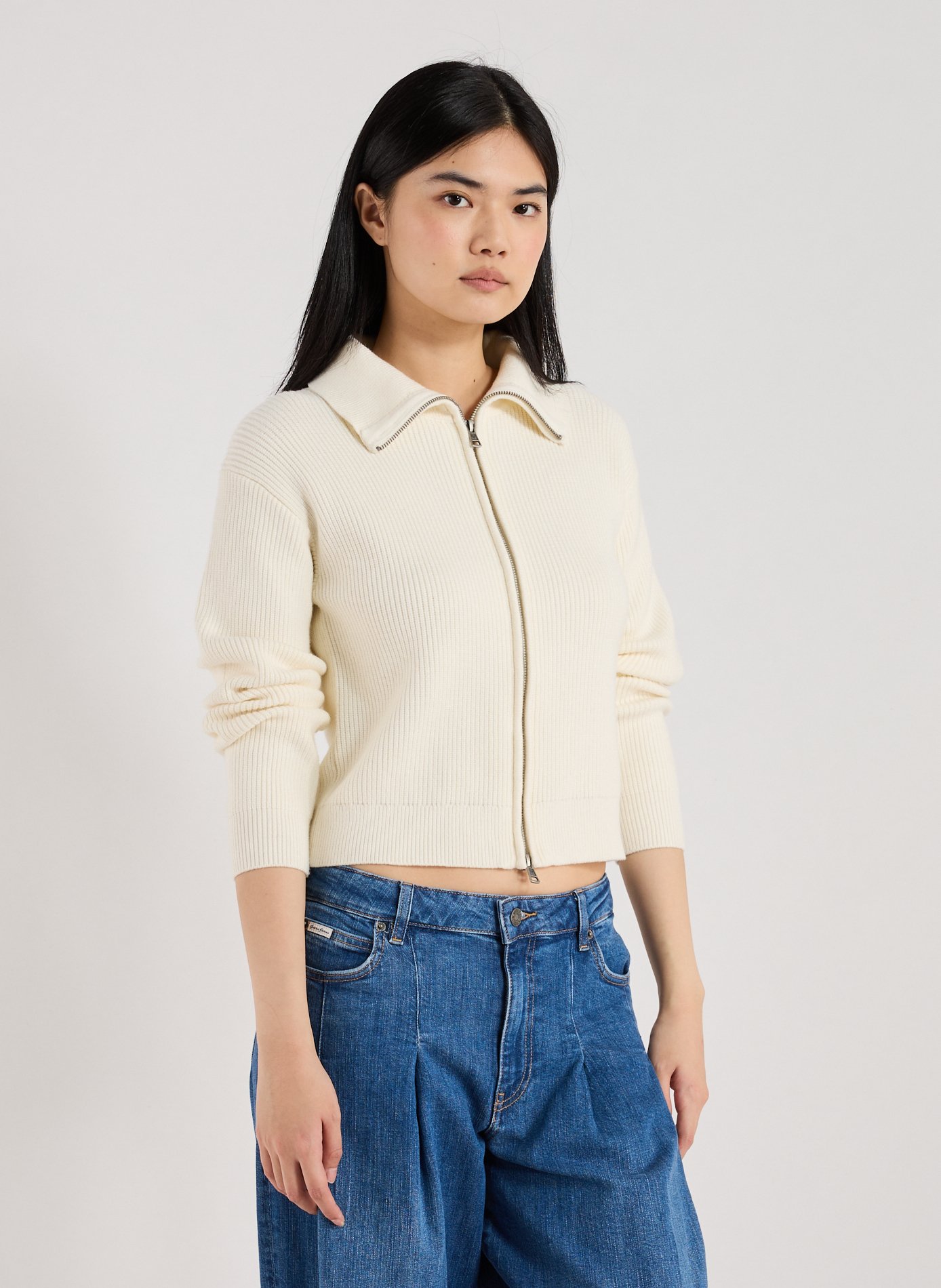 GUESS Ribbed cardigan  Beige