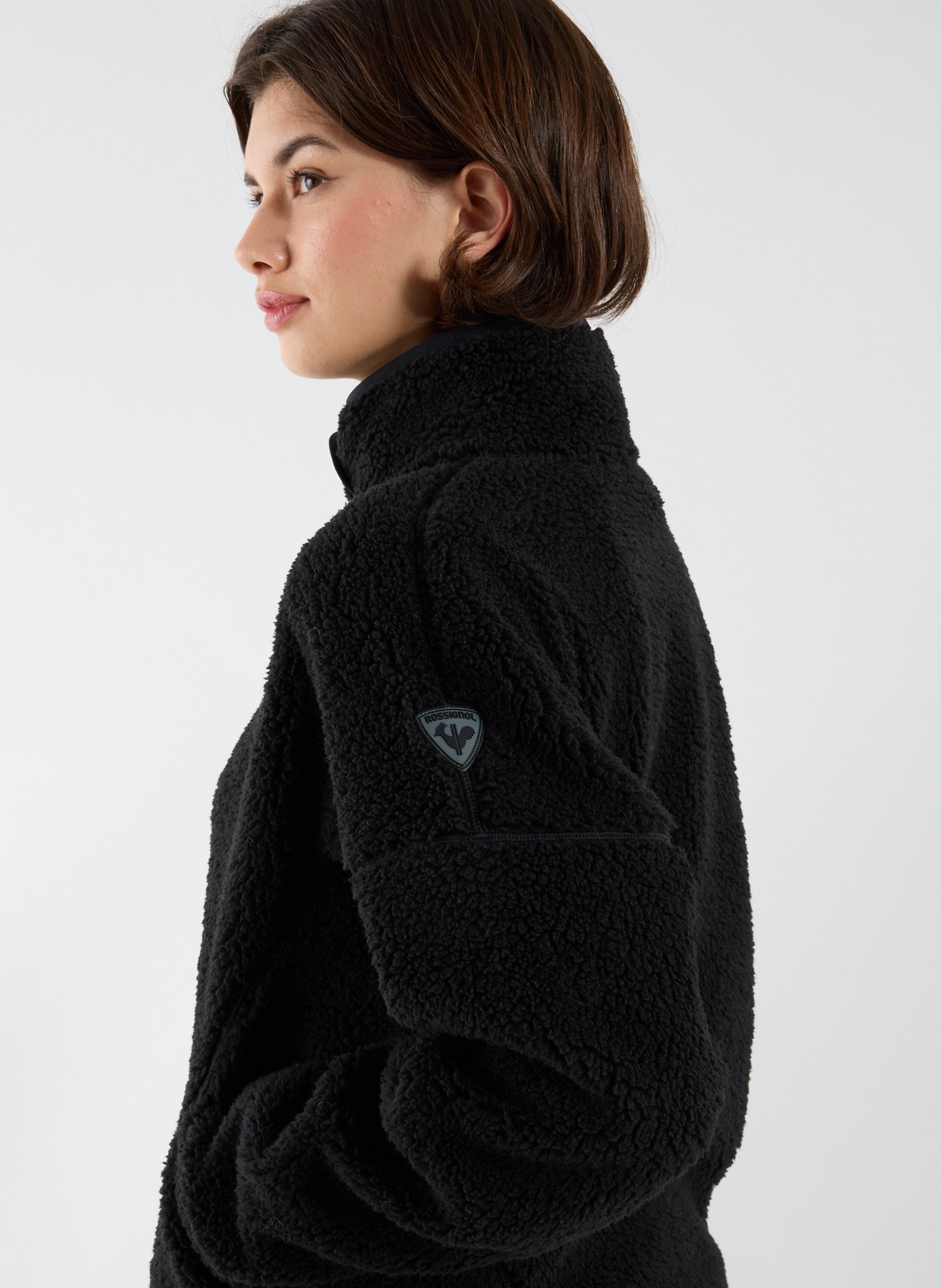 Veste de ski polaire AllTrack Snap à col montant ROSSIGNOL Noir