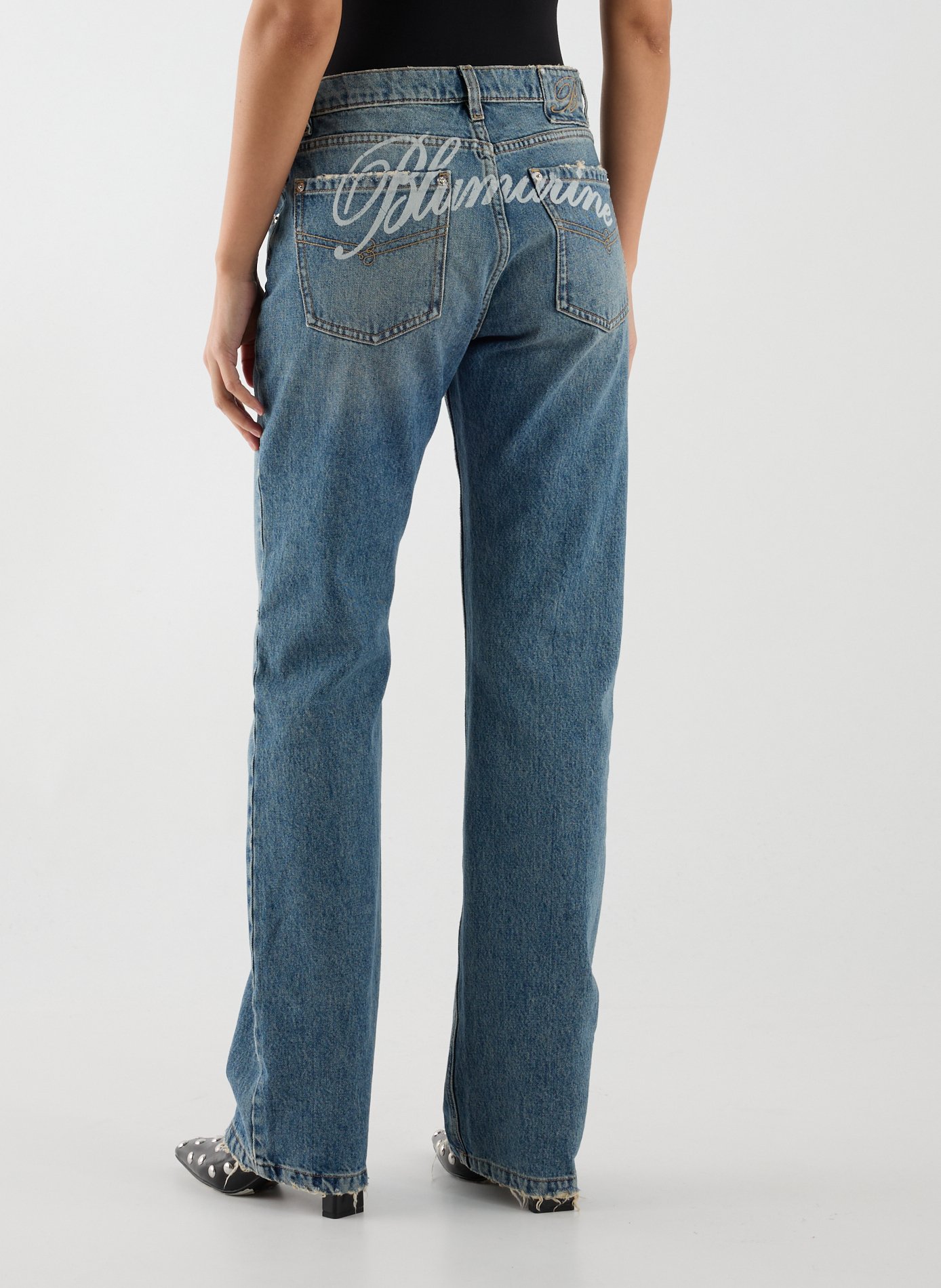 Straight cotton jeans BLUMARINE Blue