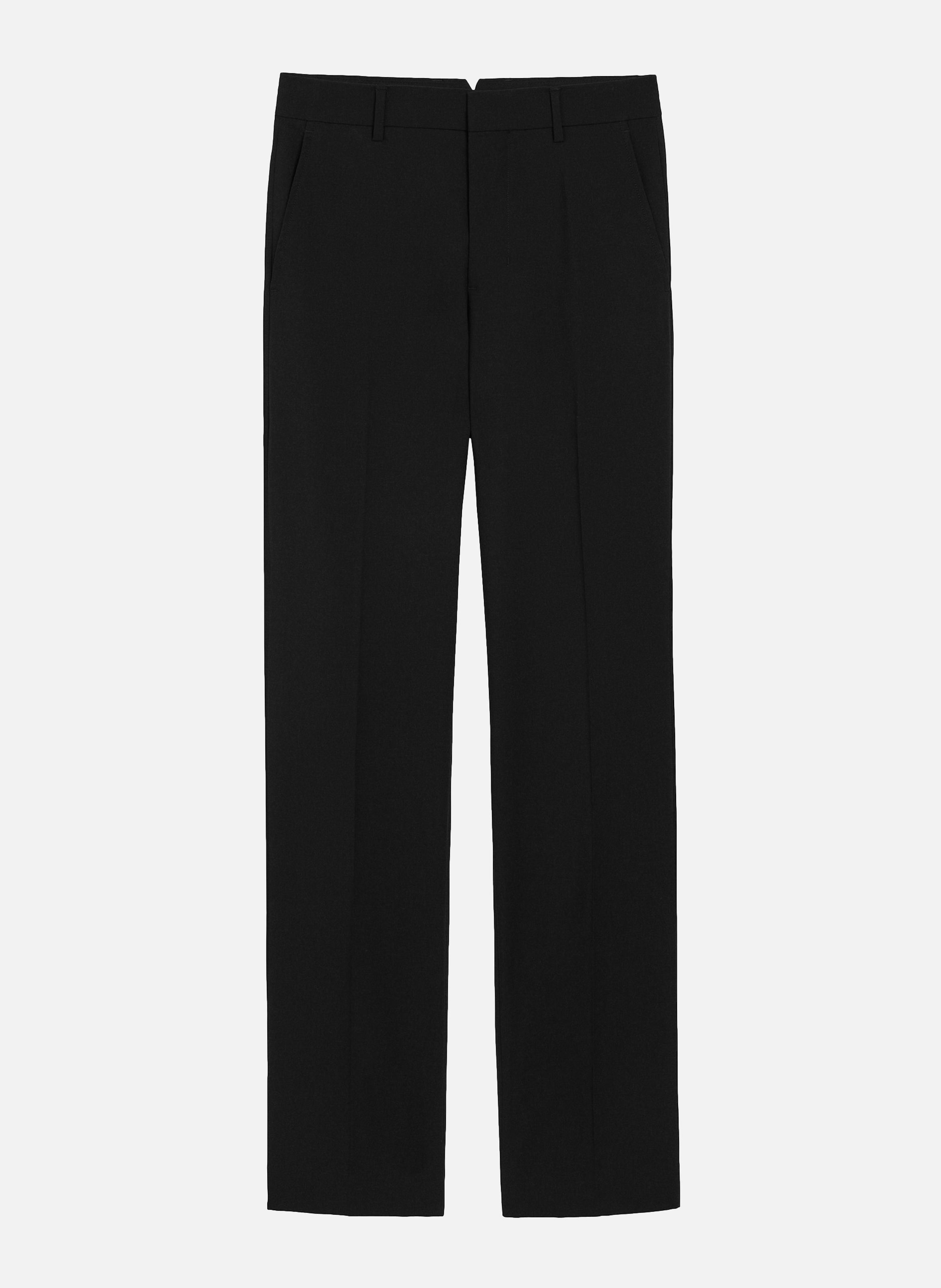 Pantalon droit en laine AMI PARIS Noir