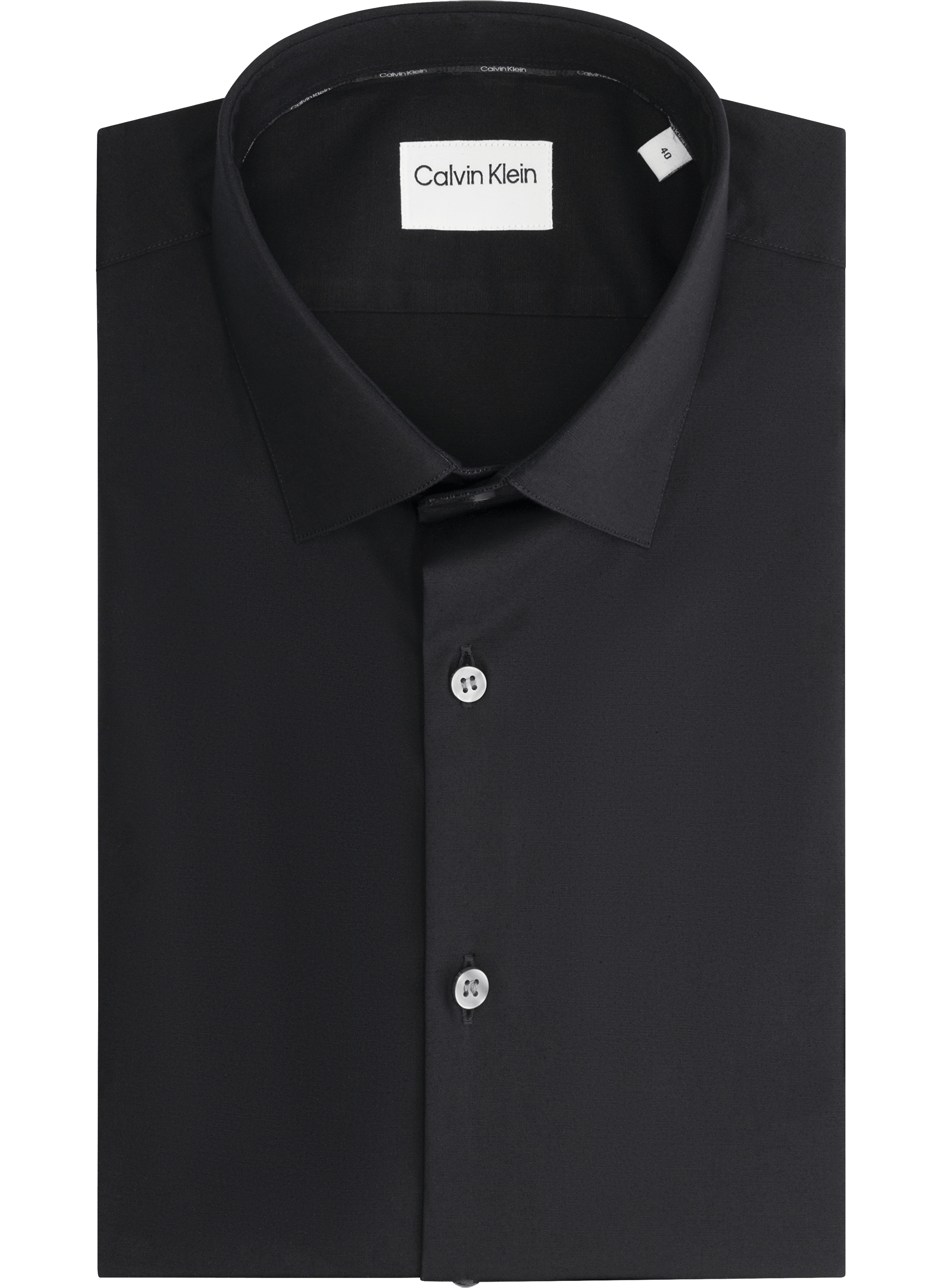 Chemise slim en coton CALVIN KLEIN Noir
