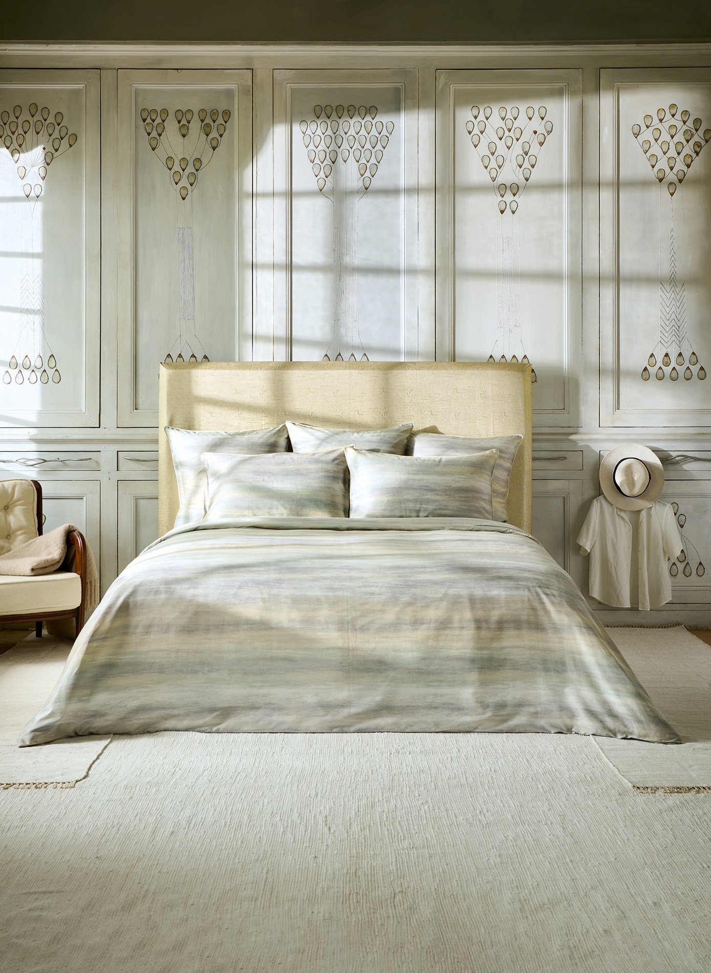 Taie d'oreiller sillage ANNE DE SOLENE Beige