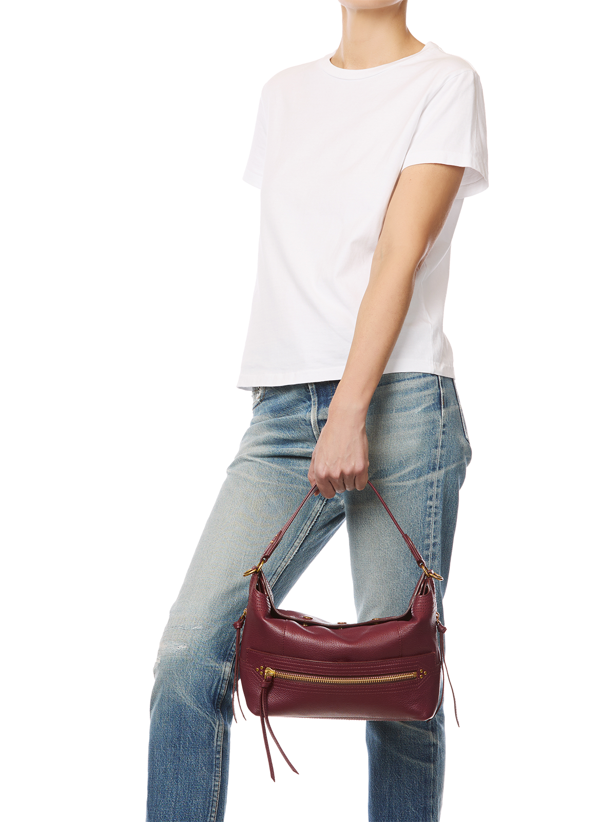 Sac baguette Lucky en cuir de buffle JÉRÔME DREYFUSS Rouge