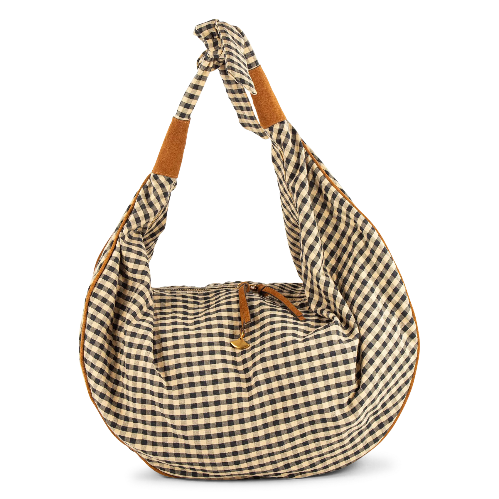 Sac porté épaule en coton et cuir ilango SESSUN Beige