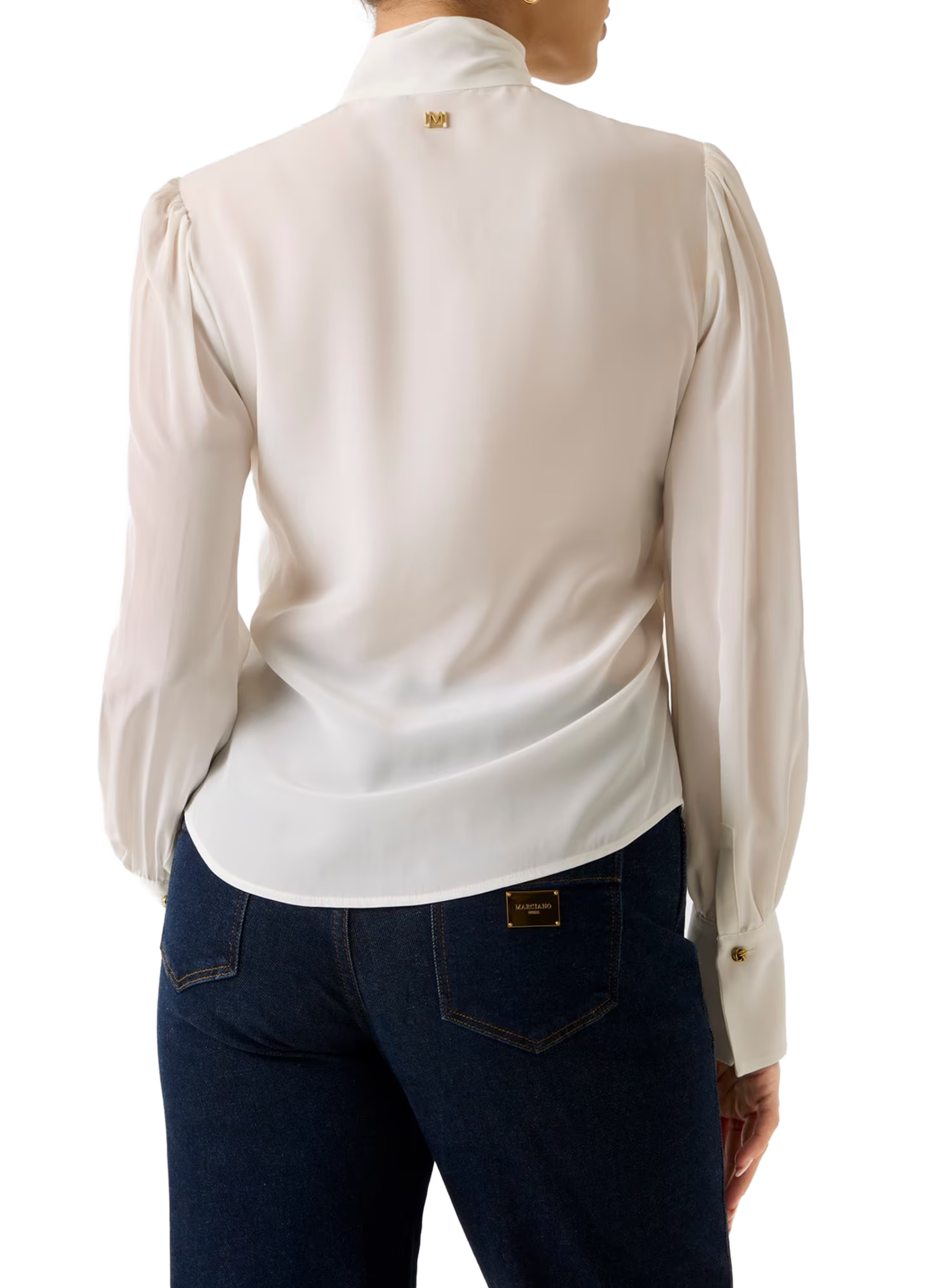 Blouse with long-sleeved tie GUESS Beige