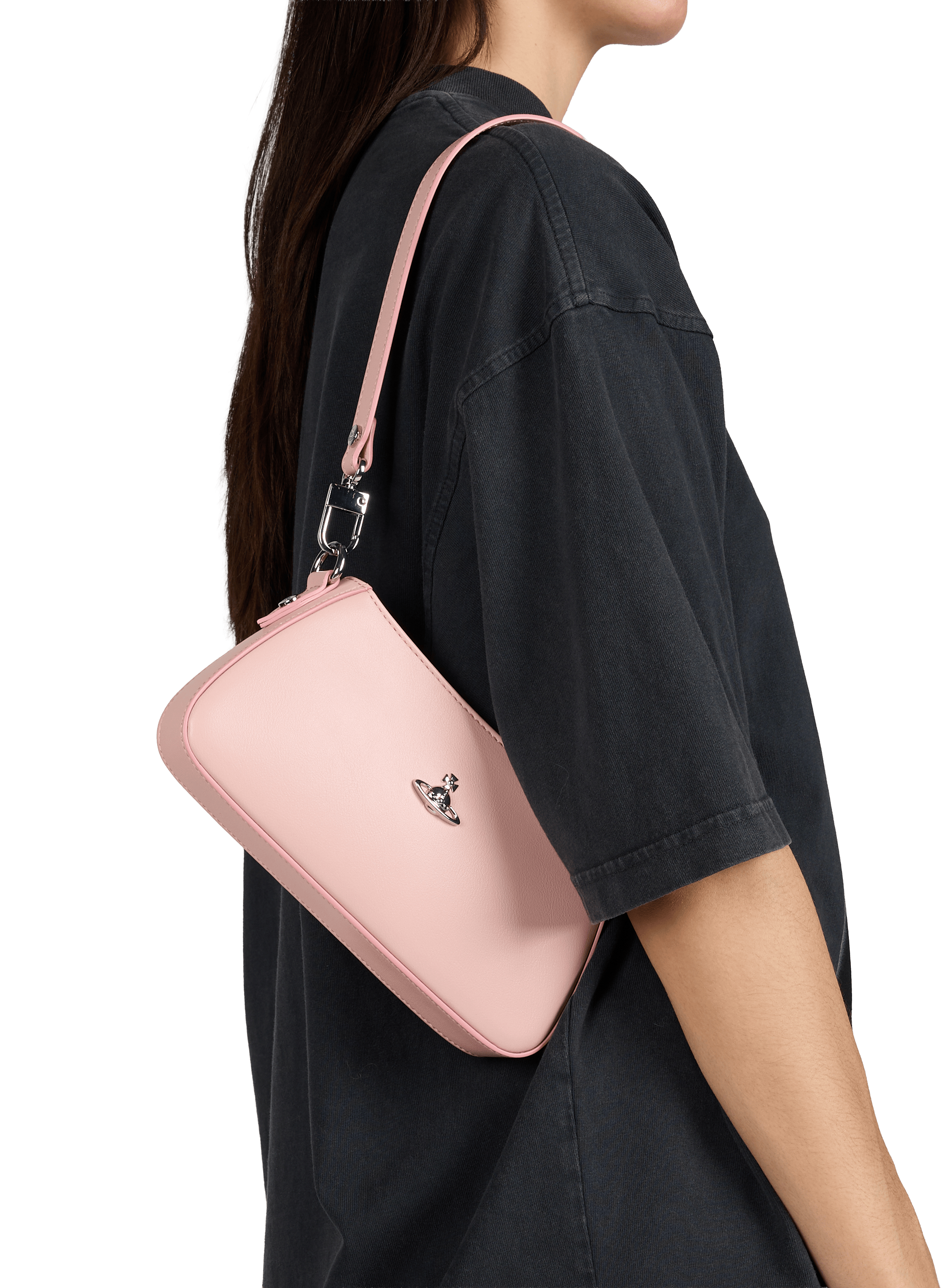 Solid color shoulder bag VIVIENNE WESTWOOD Pink