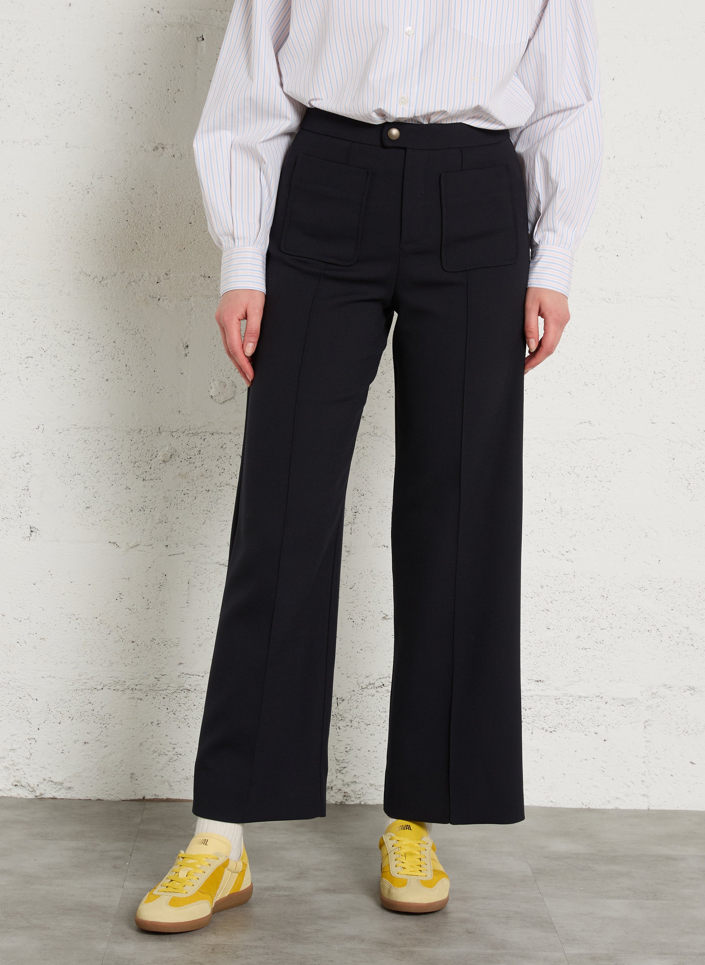 Pantalon droit tailleur à pinces harry SOEUR Bleu