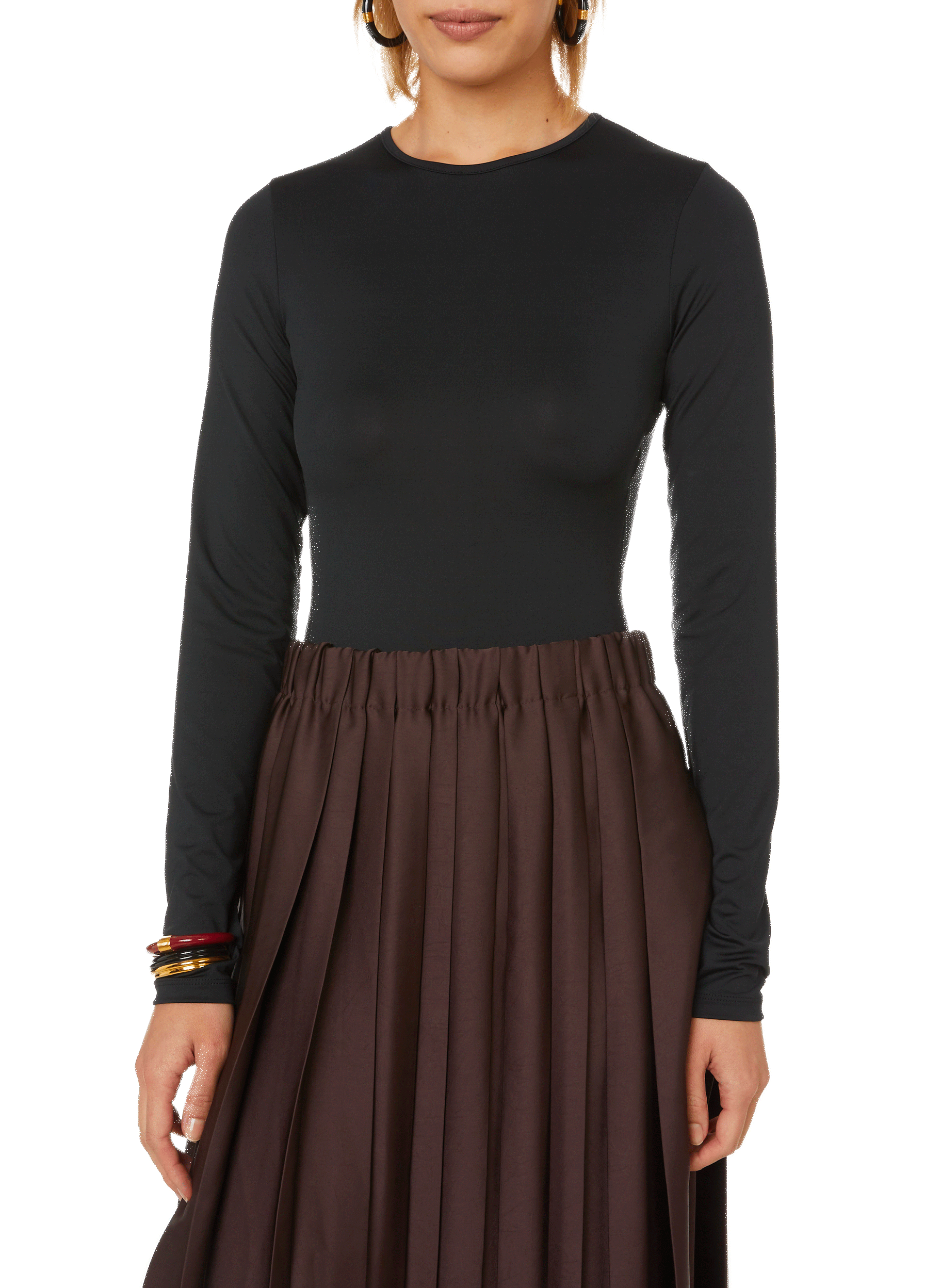 Body à manches longues TIBI Noir