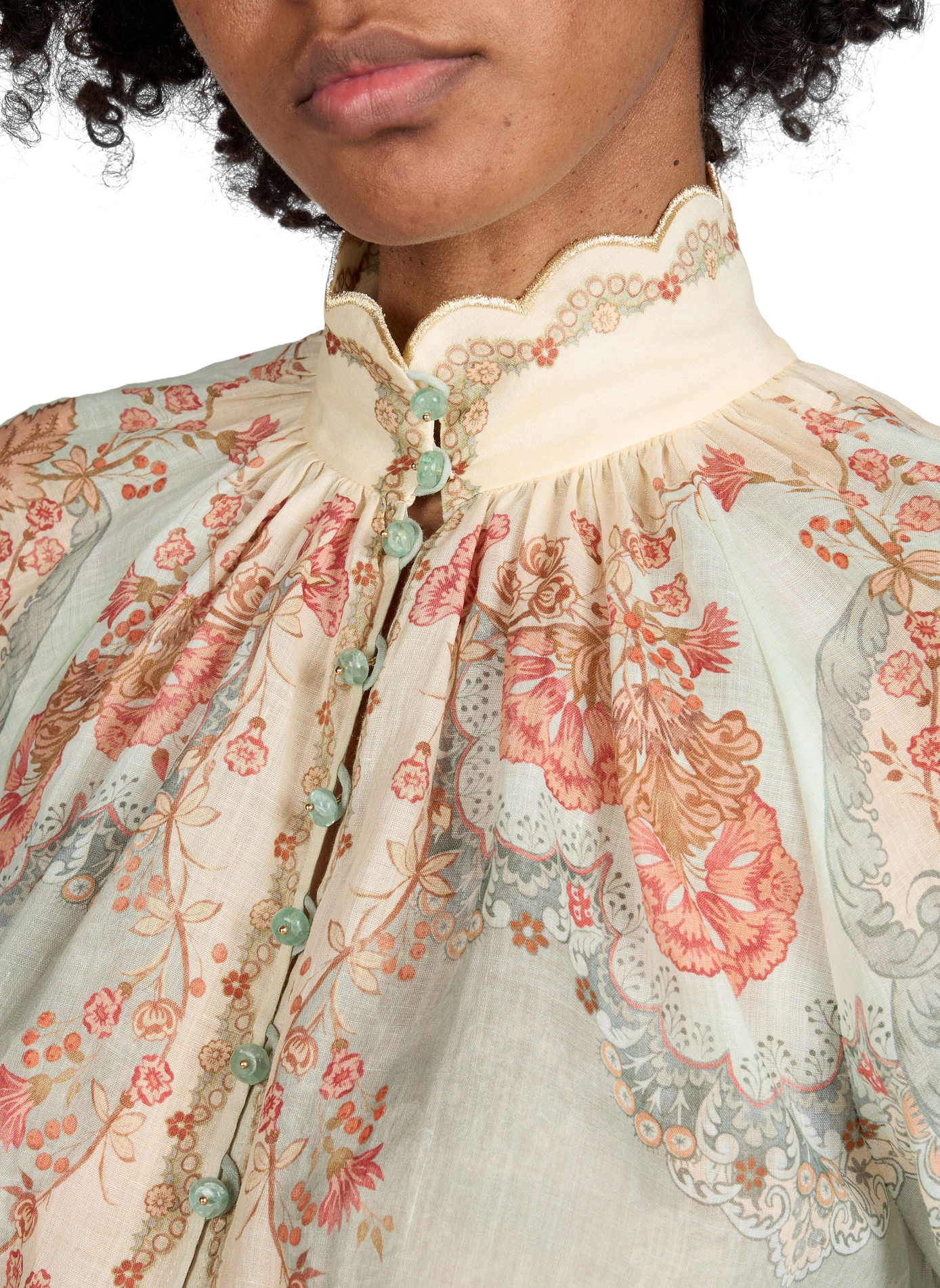 Blouse fleurie boutonnée ZIMMERMANN Multicolore