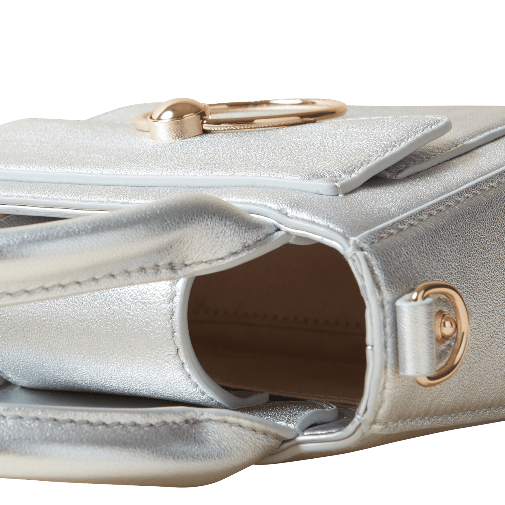 Sac à main en cuir CLAUDIE PIERLOT Argent