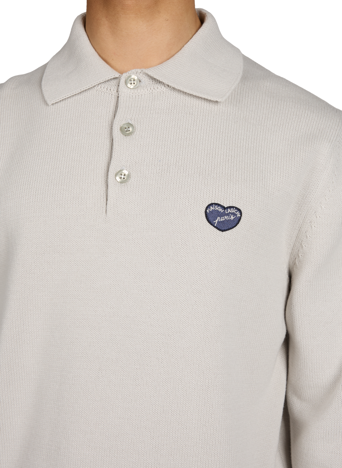 Pull polo Guillaumin en coton MAISON LABICHE Beige