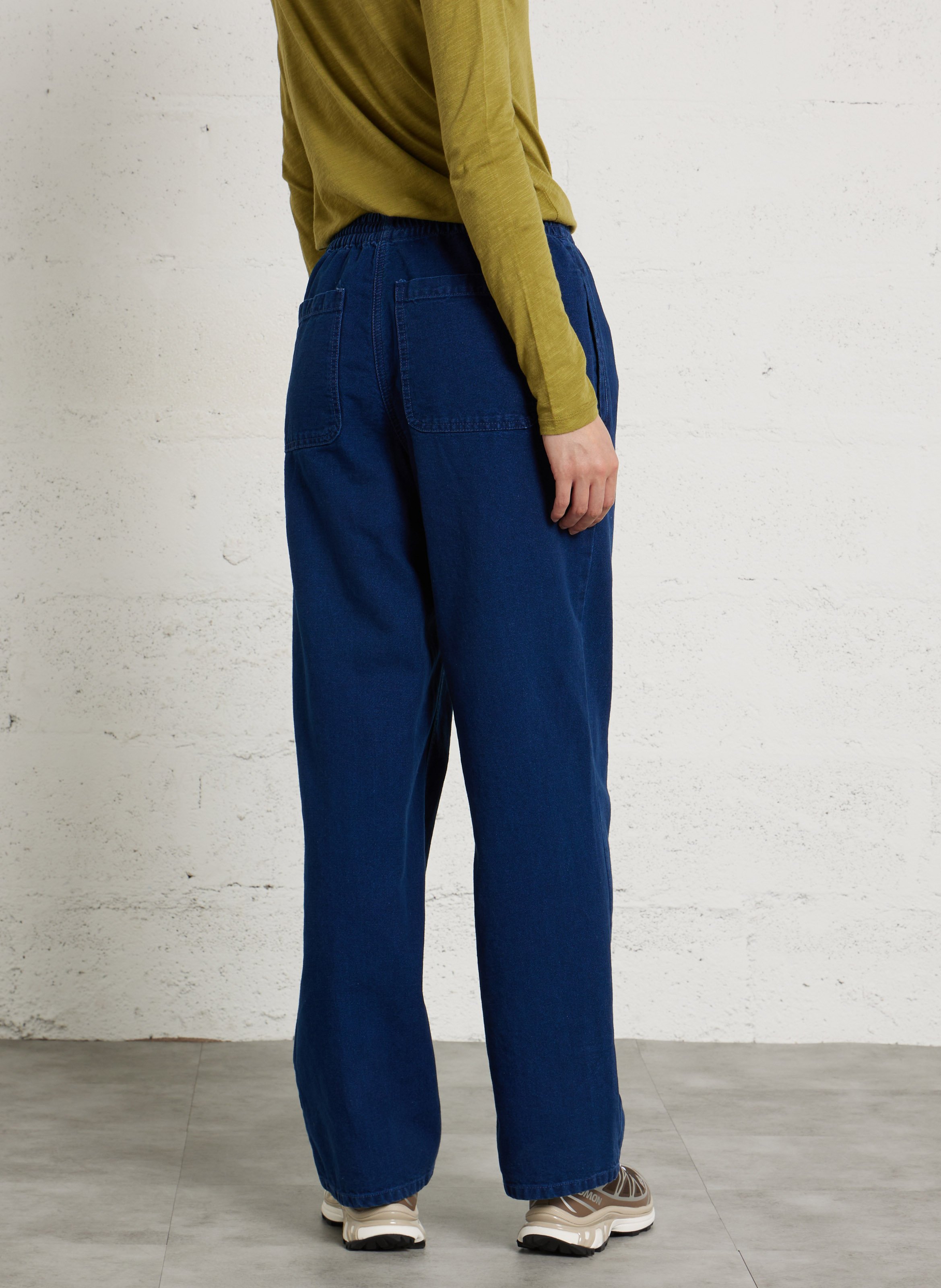 Pantalon droit en denim comow AMERICAN VINTAGE Bleu