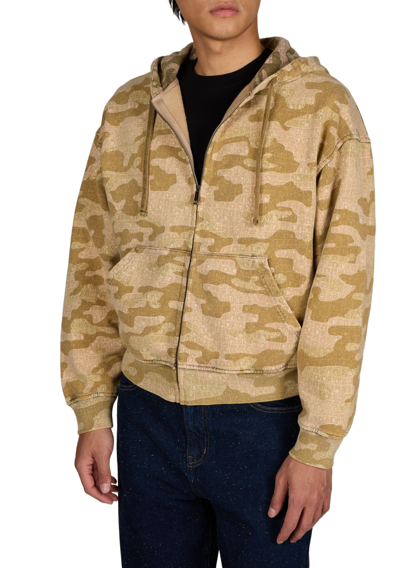 Printed zip-up hoodie DAILY PAPER Grey