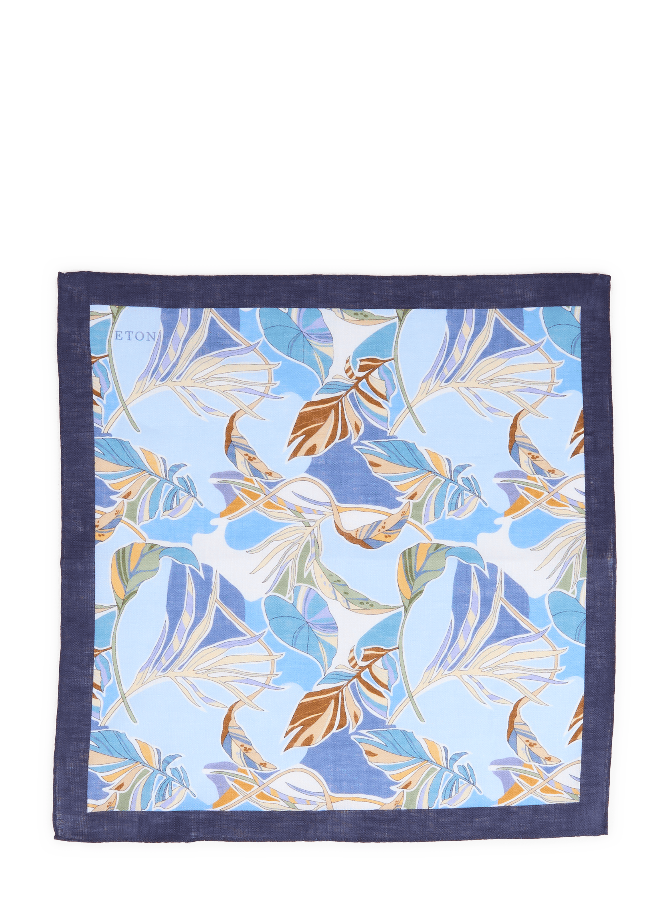 Pochette de costume en lin tropical ETON Bleu