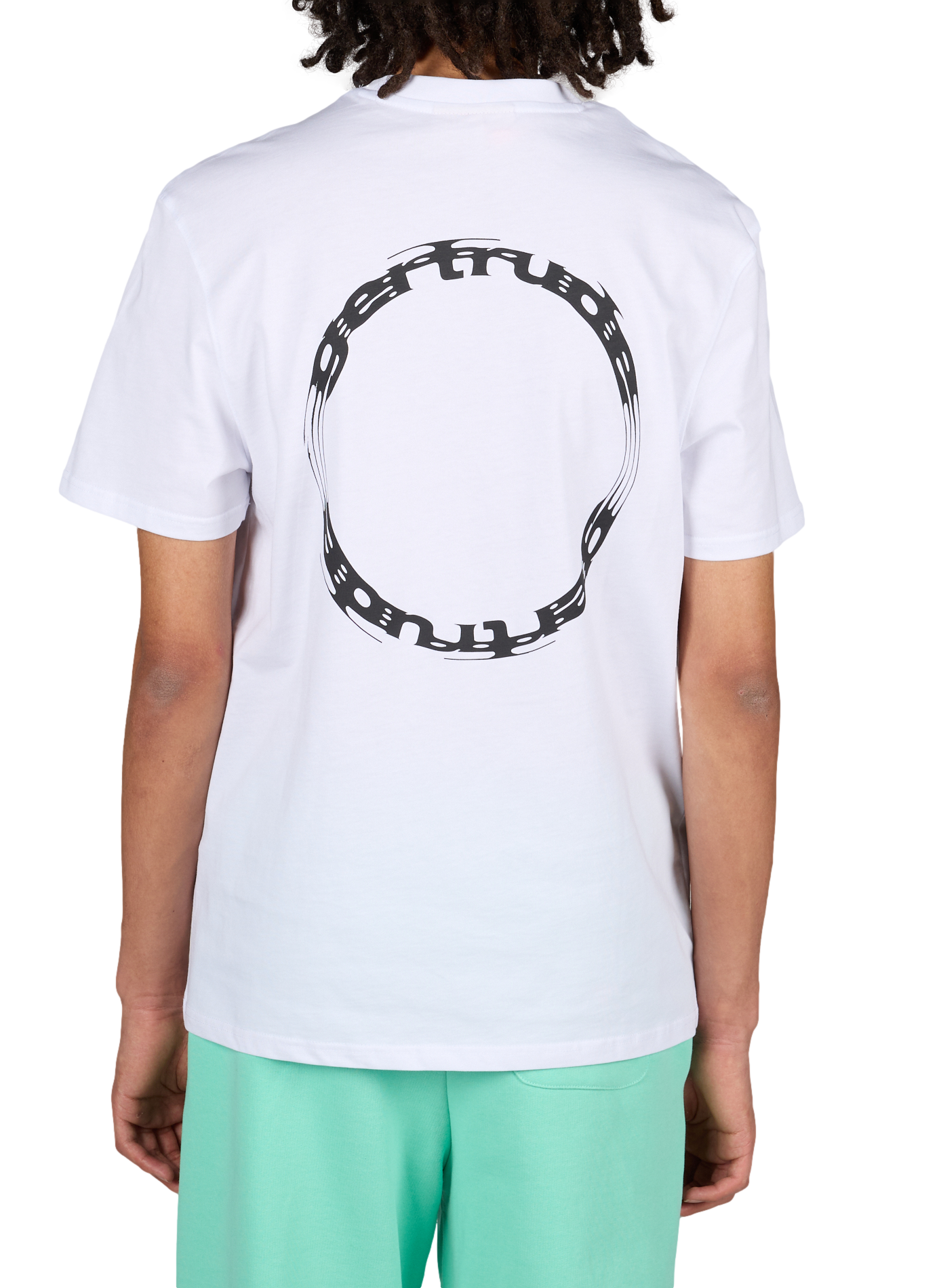 Contrast print cotton T-shirt GERTRUDE ET GASTON White