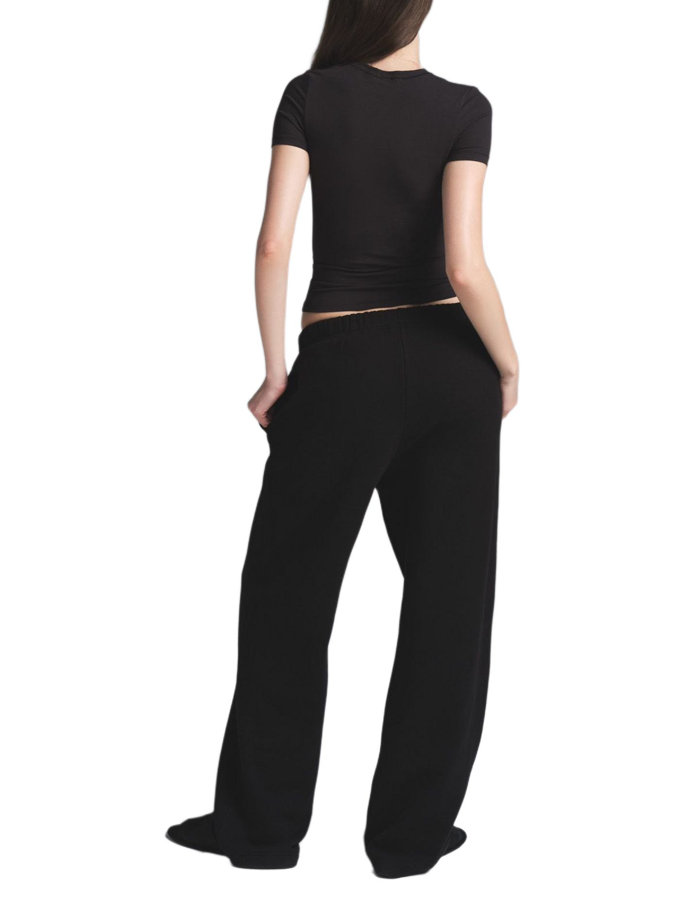 Pantaloni da tuta in misto cotone SKIMS Nero