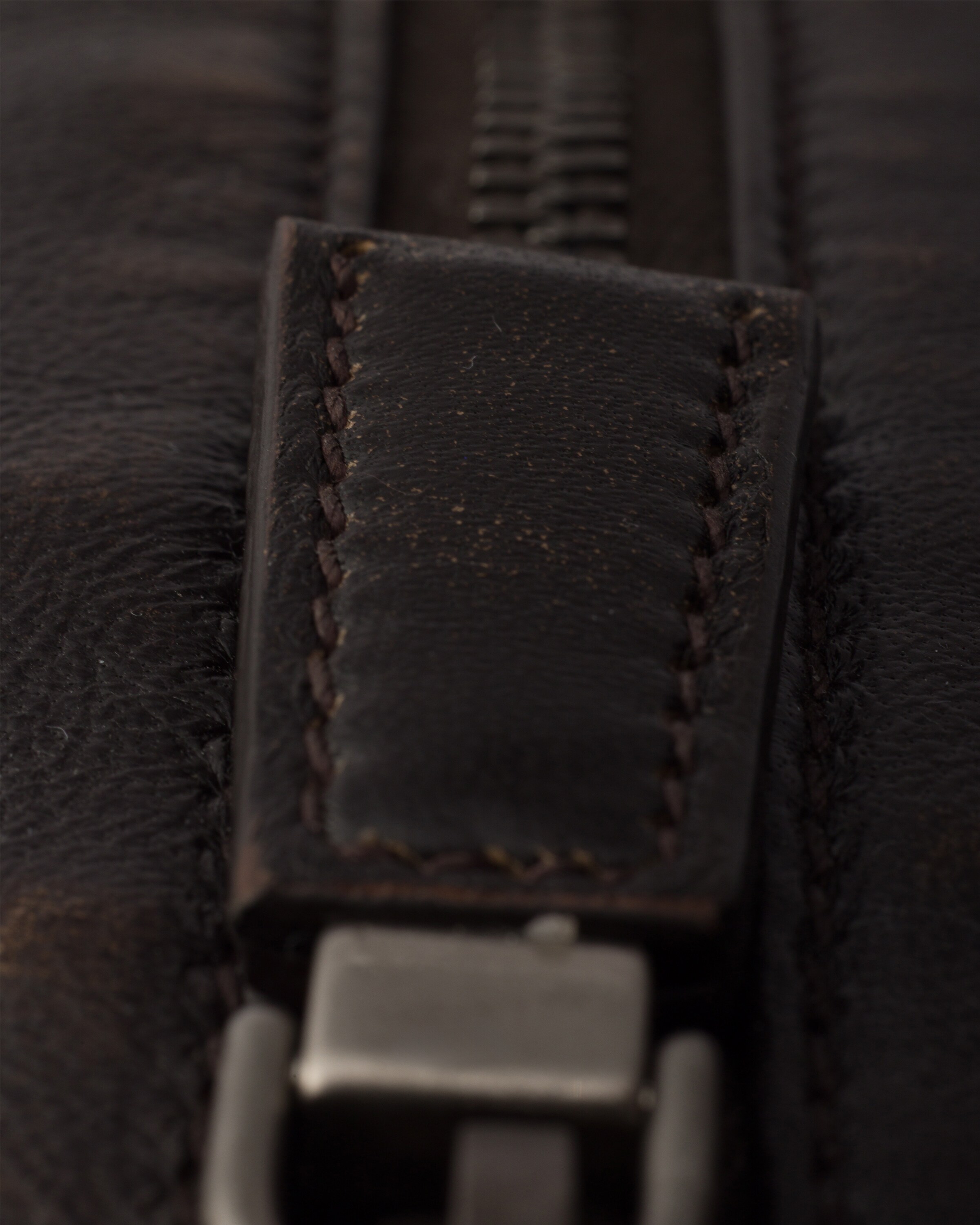 Sac porté épaule en cuir nappa vieilli PRADA Marron