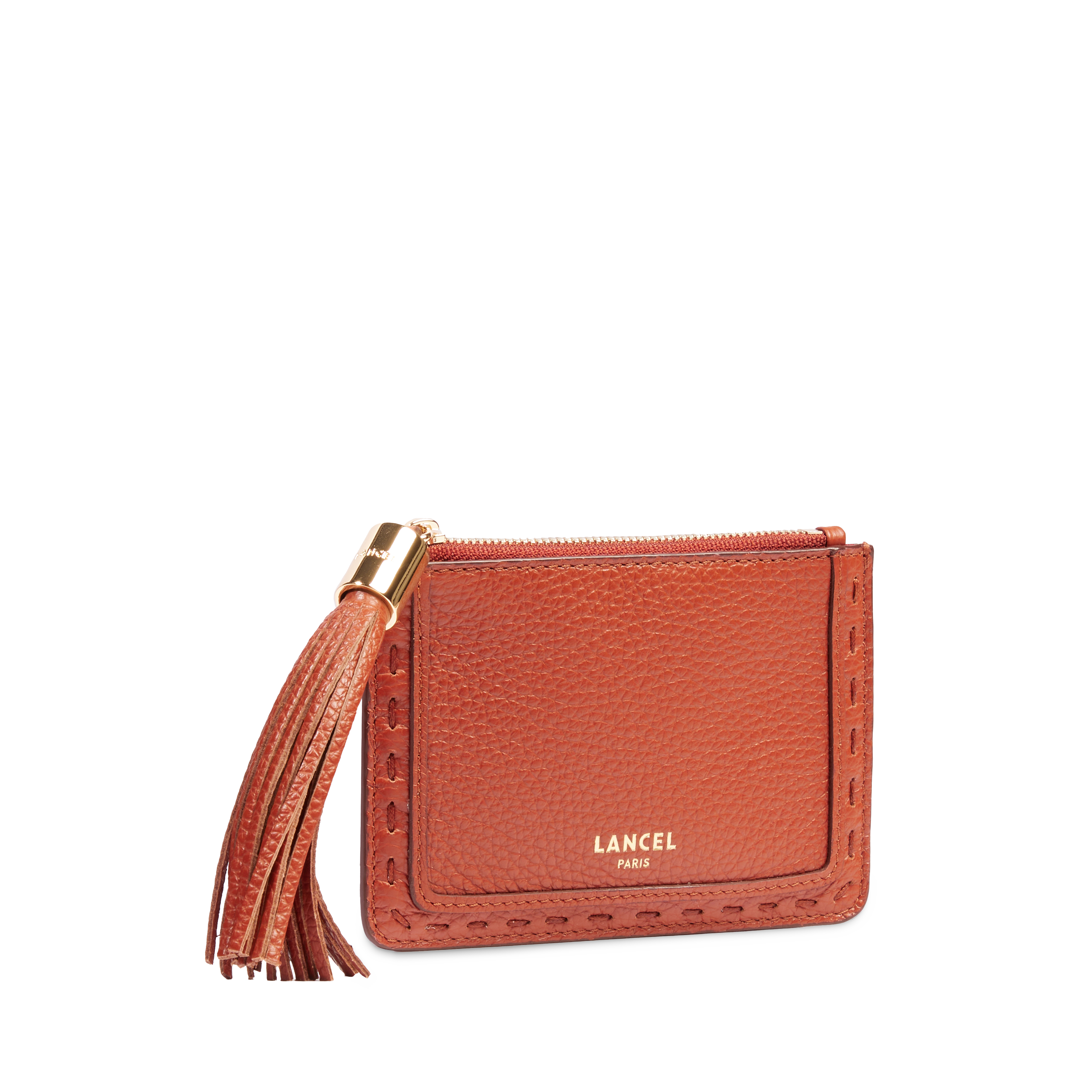 Large zippered card holder premier flirt by lancel in leather LANCEL Brown