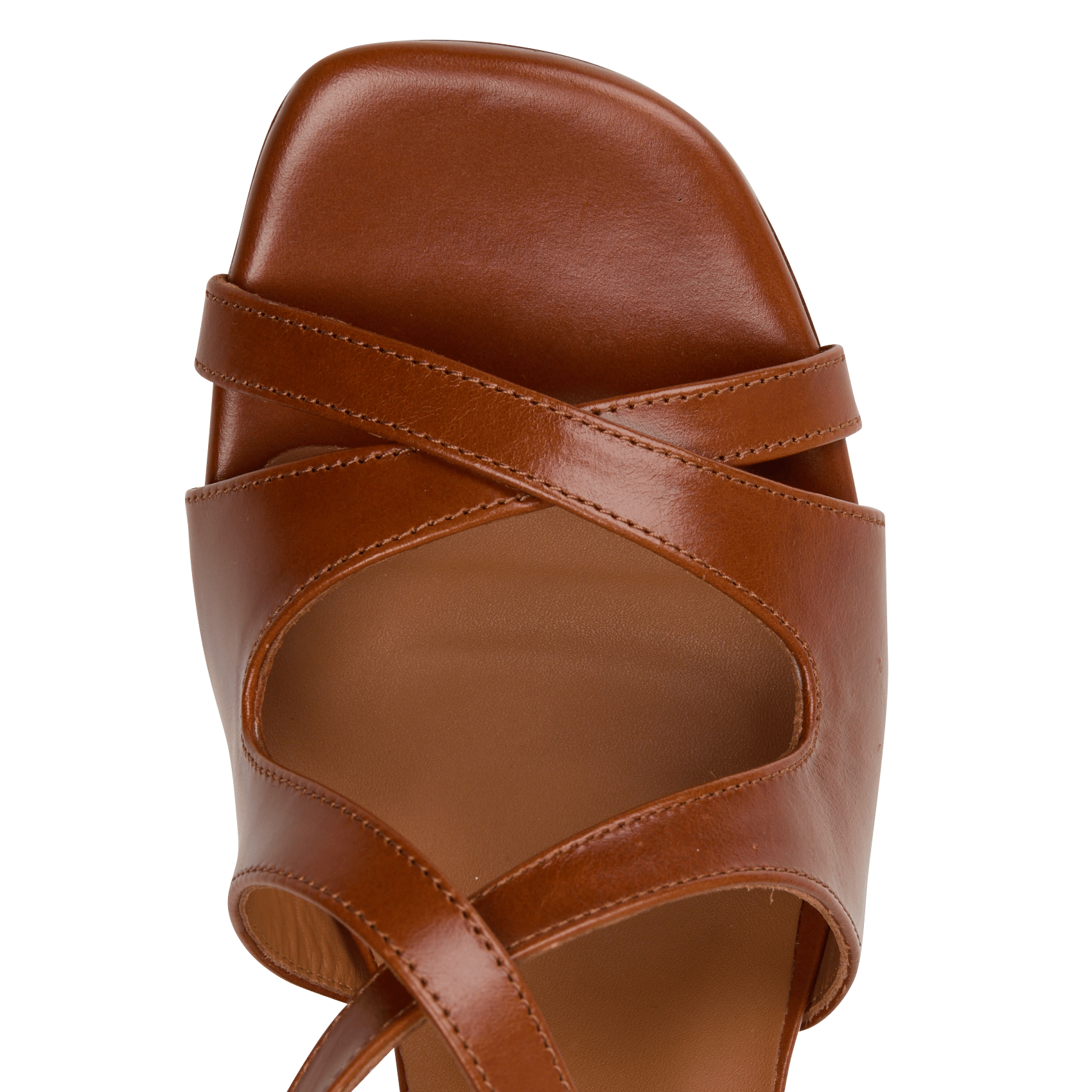 Sandales à talon en cuir velours n°953 RIVECOUR Marron
