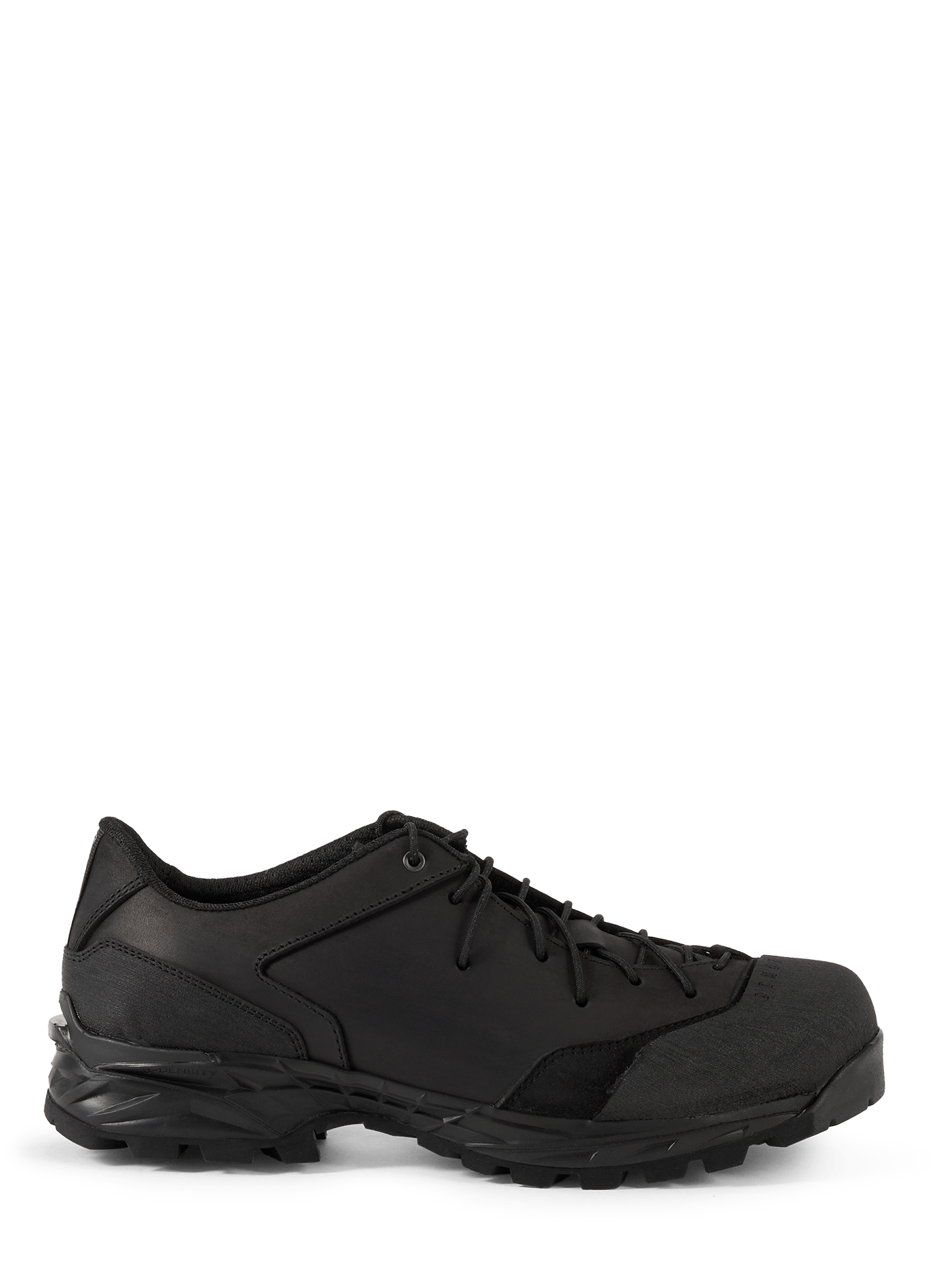 Kresta sneakers with reinforced mixed leather toe. DEMON FOOTWEAR Black